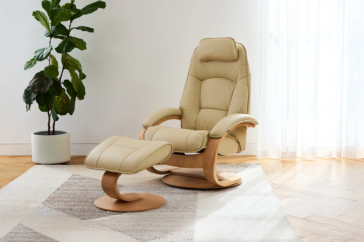 Admiral Fjords Large Recliner Chair + Footstool - Image 2