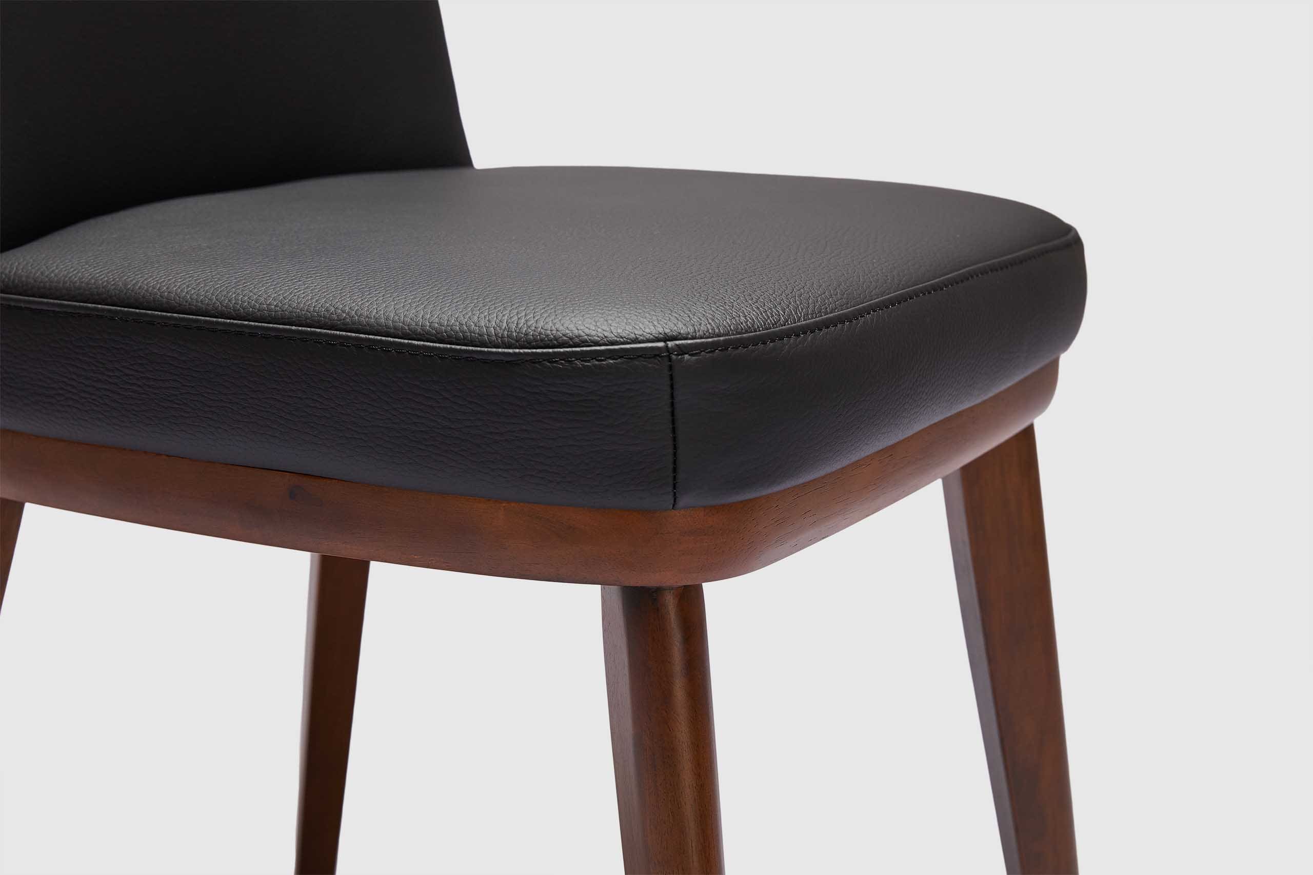 Azul Dining Chair - Black Leather/Havana - Image 10