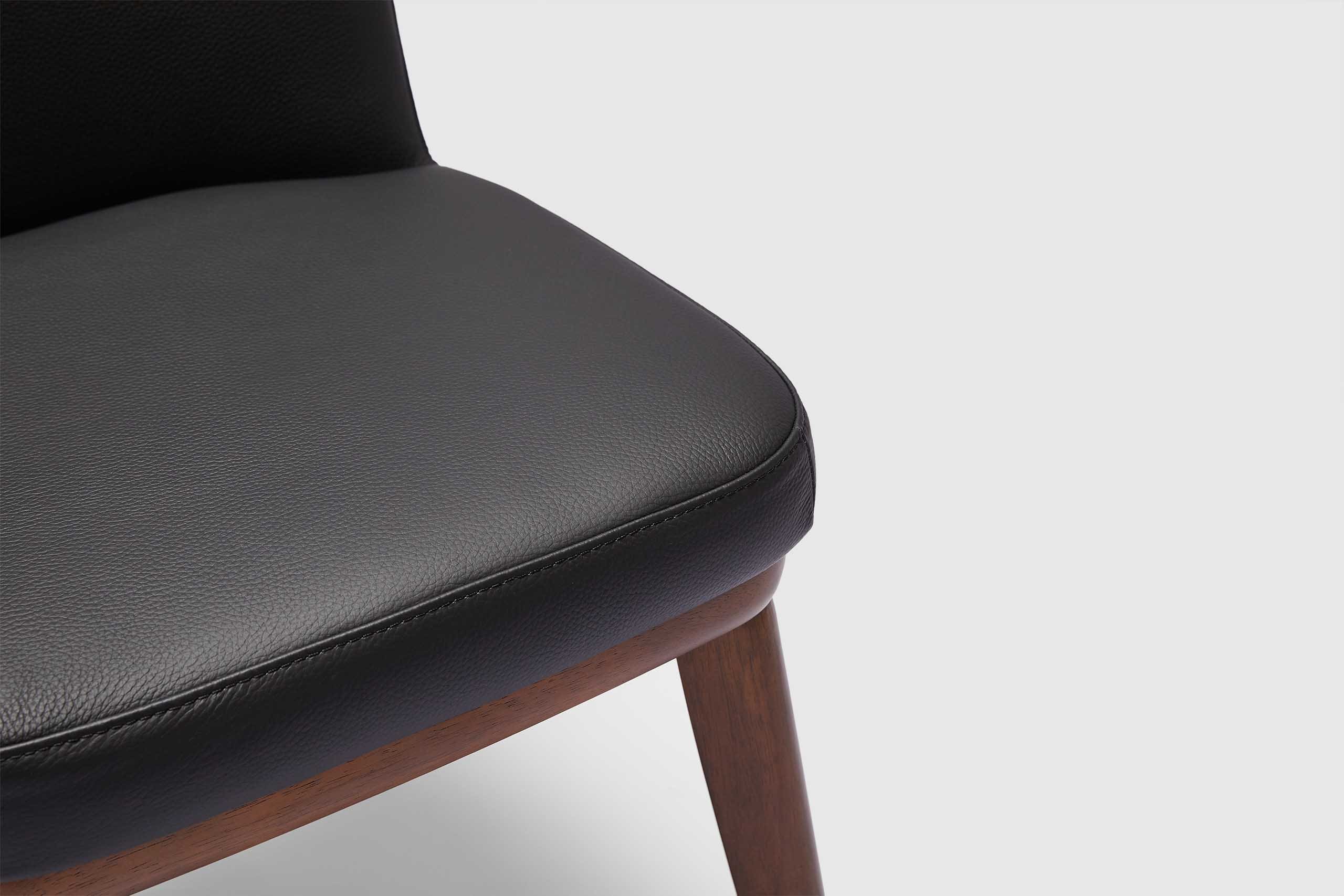 Azul Dining Chair - Black Leather/Havana - Image 7