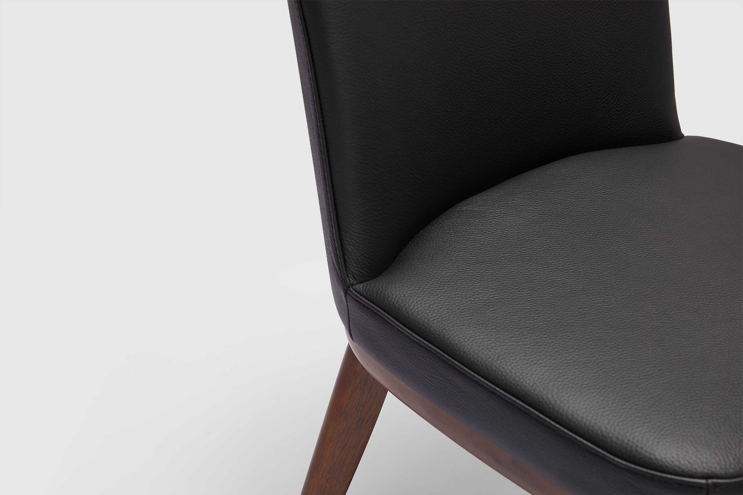 Azul Dining Chair - Black Leather/Havana - Image 9