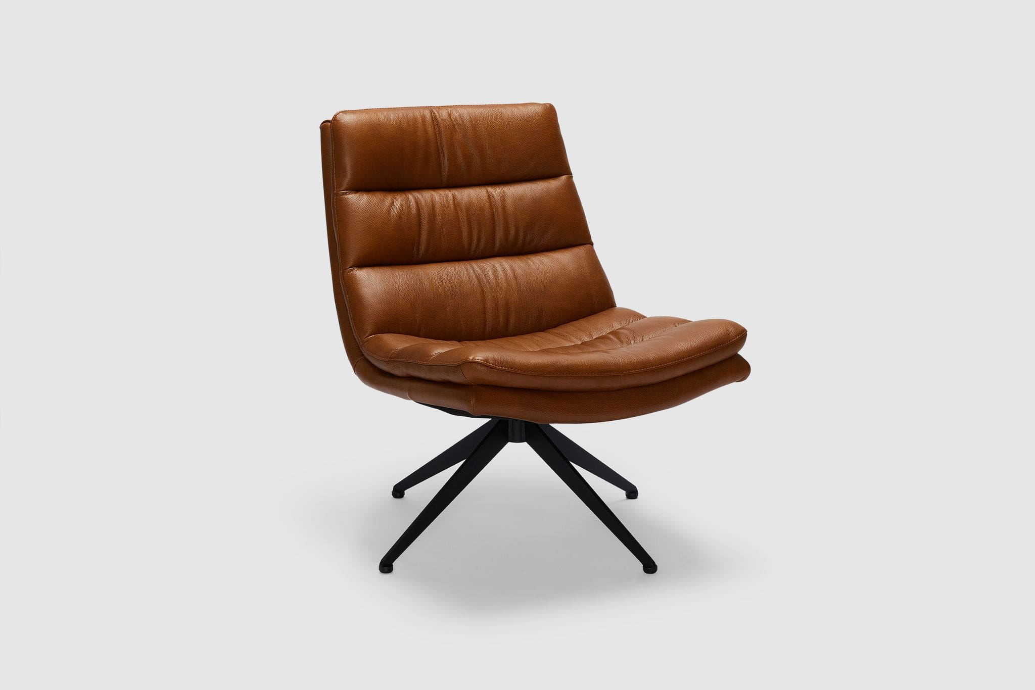 Bonita Swivel Chair - Tan Leather - Image 3