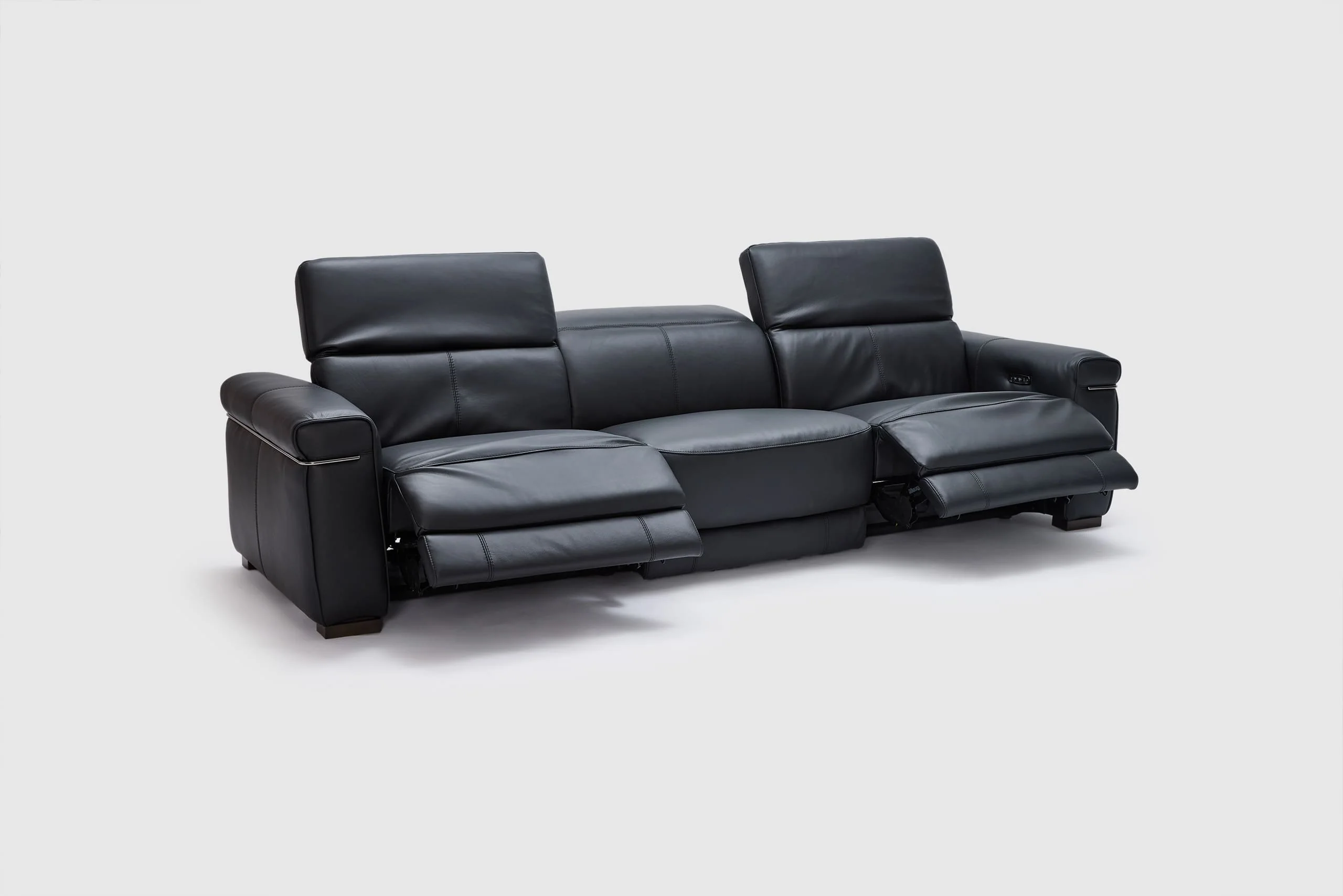 Briona 3.5 Seater Dual Electric Recliners & Electric Headrests - Leather - Image 6