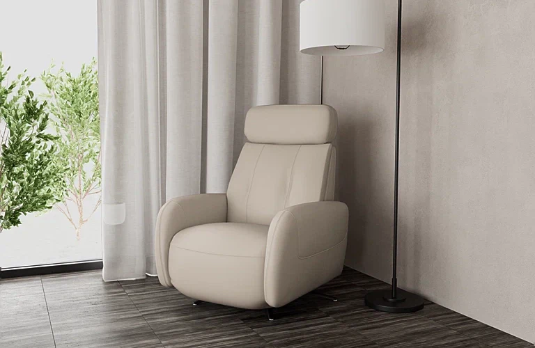 Bronte Manual Recliner Chair - Leather - Image 2