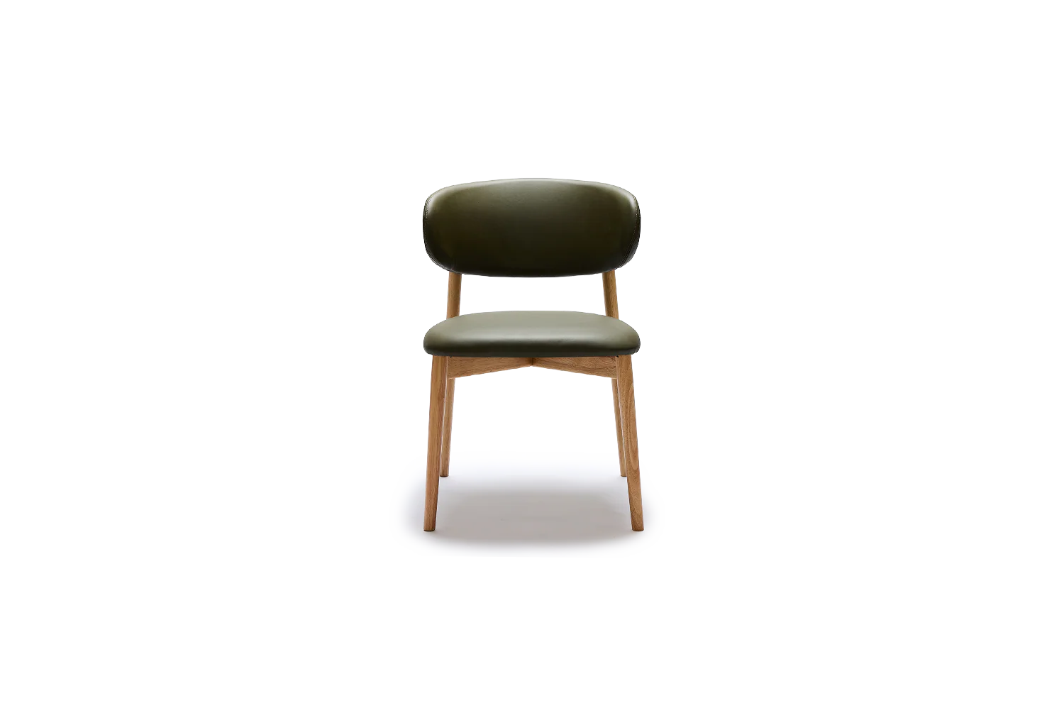 Celeste Dining Chair - Green Leather