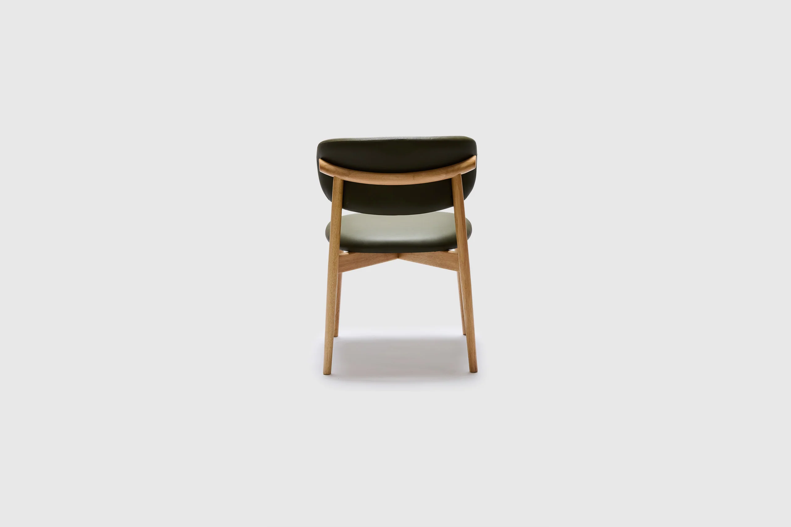 Celeste Dining Chair - Green Leather - Image 5