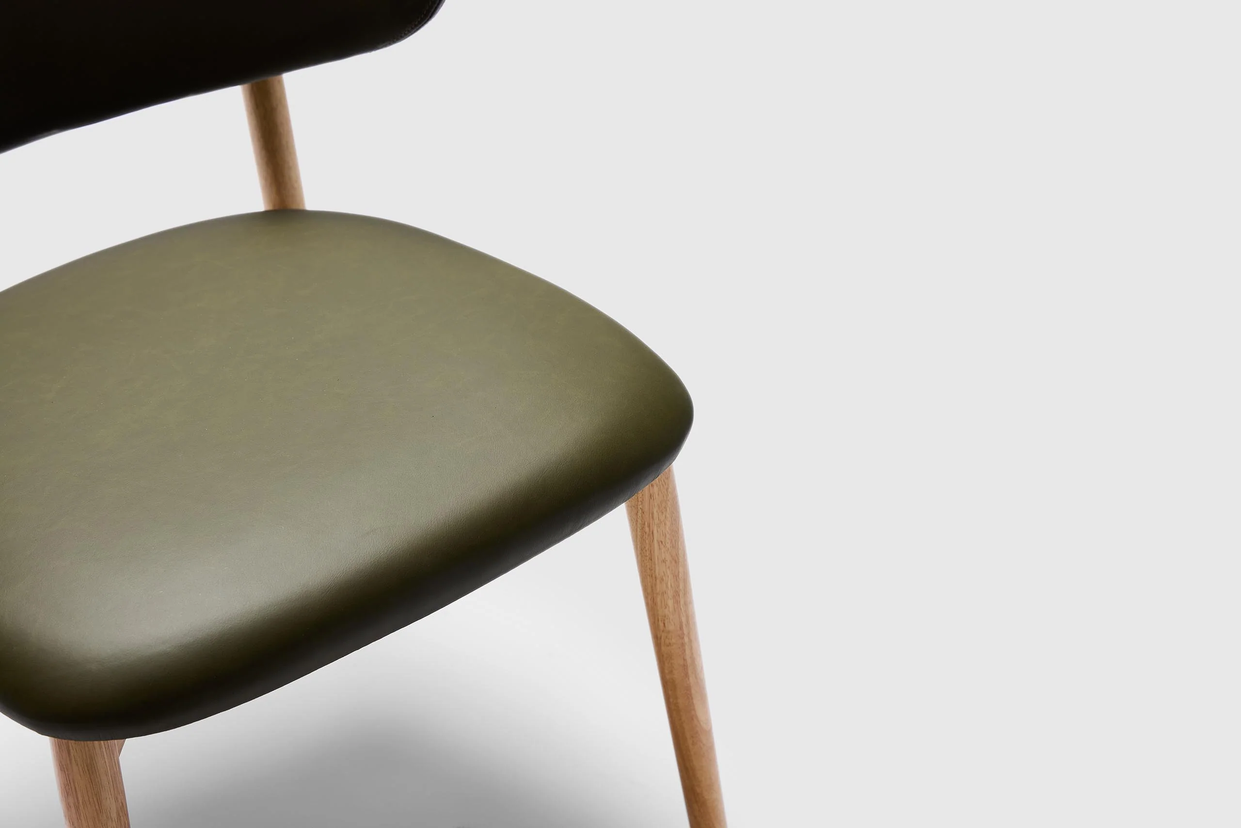 Celeste Dining Chair - Green Leather - Image 6