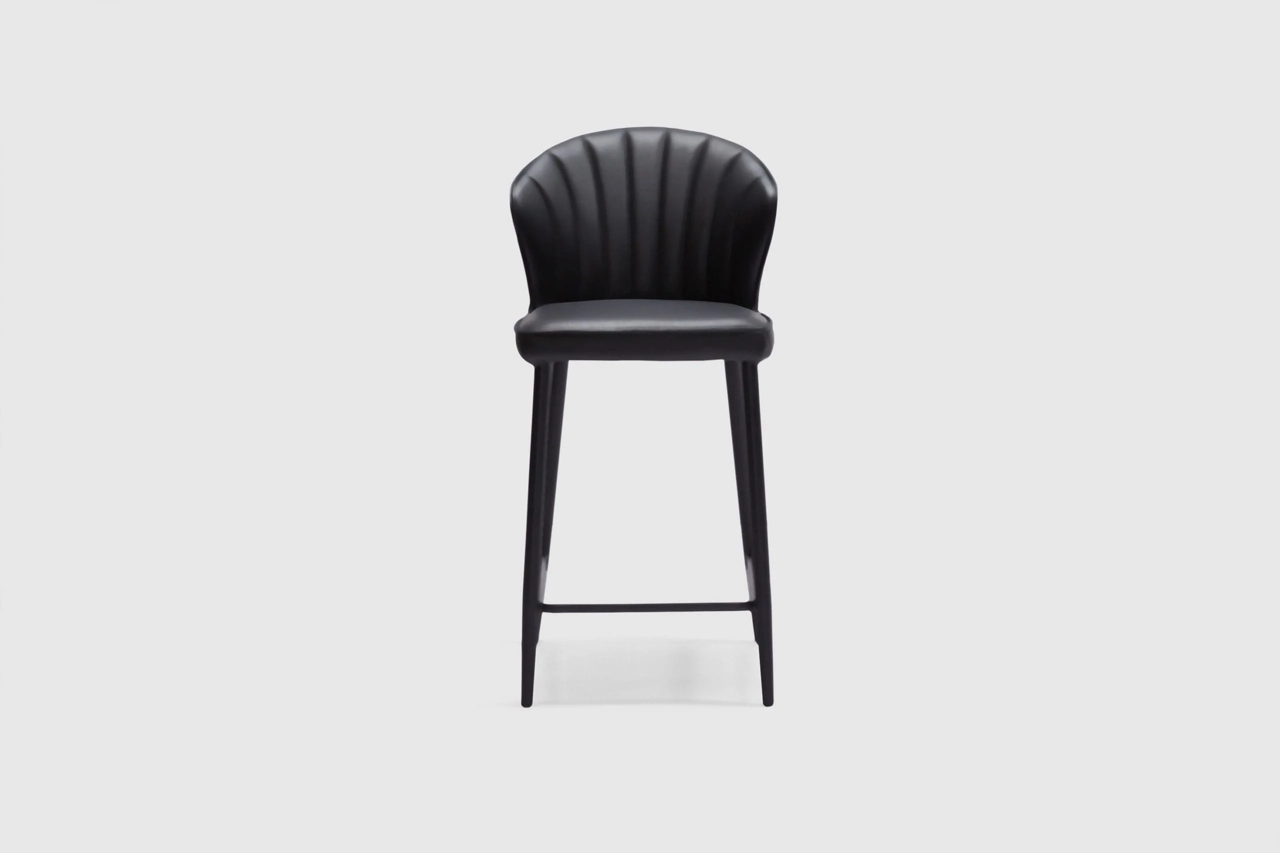 Charlotte Bar Stool - Black Leather - Image 3
