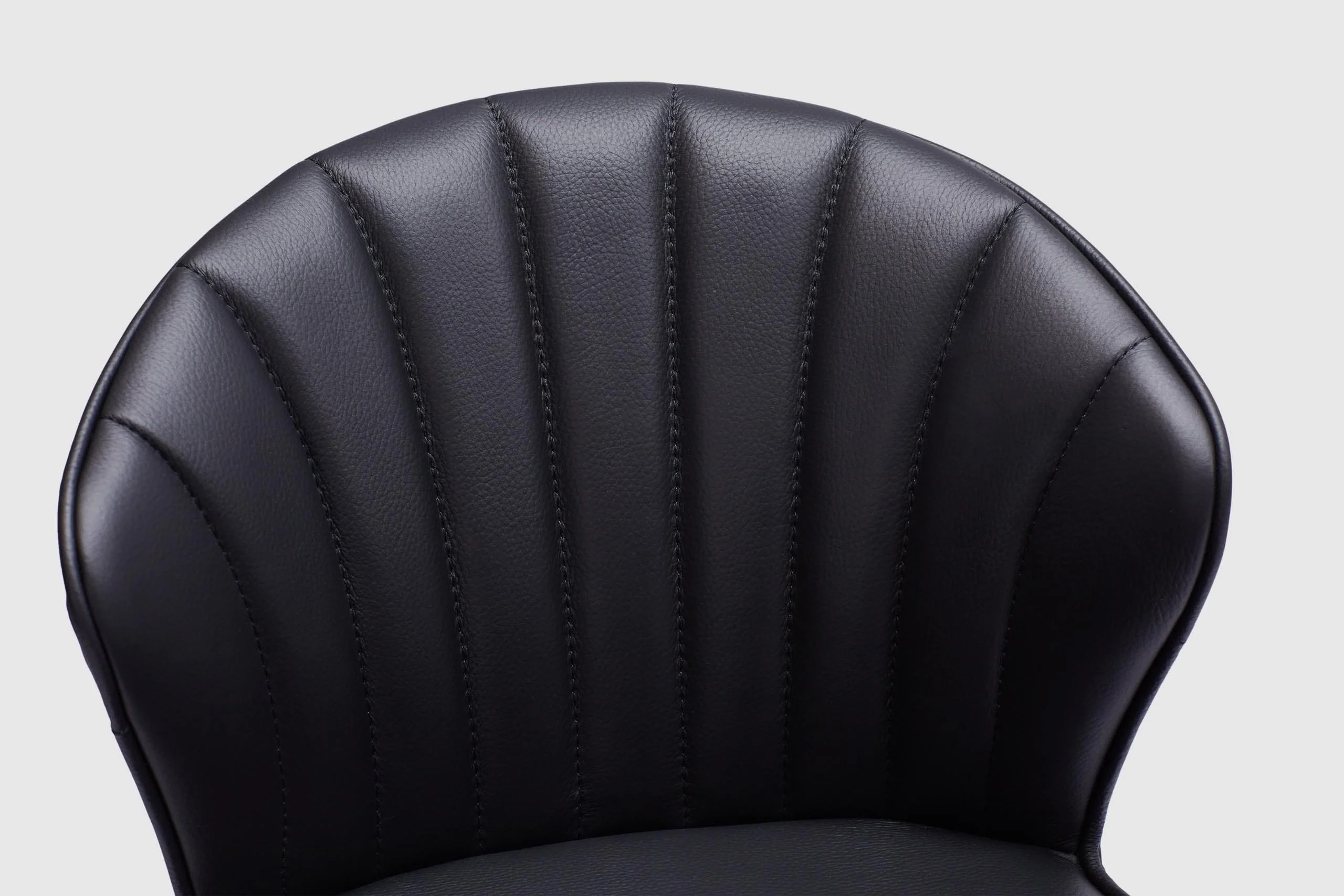 Charlotte Bar Stool - Black Leather - Image 7