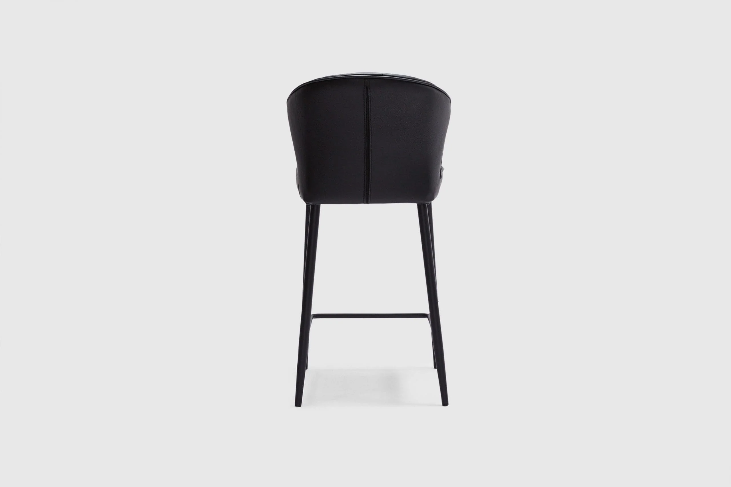 Charlotte Bar Stool - Black Leather - Image 9