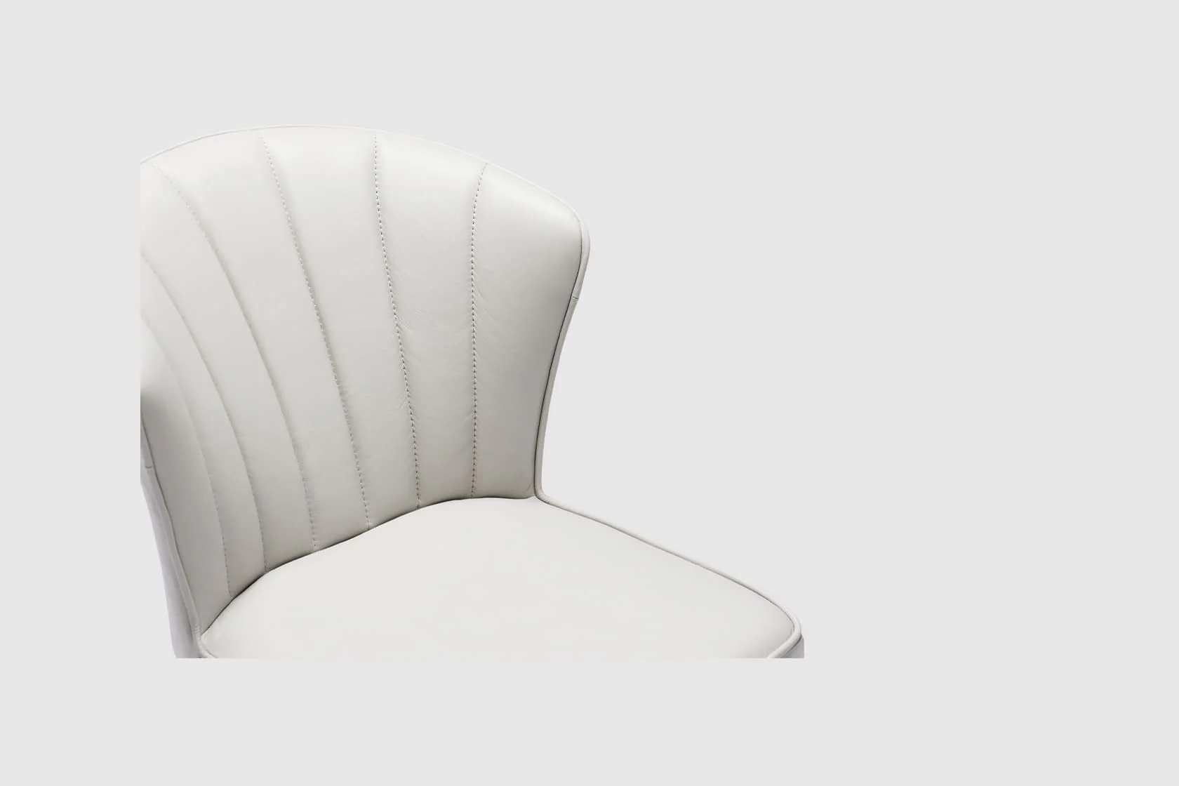 Charlotte Dining Chair - Frost Leather - Image 4