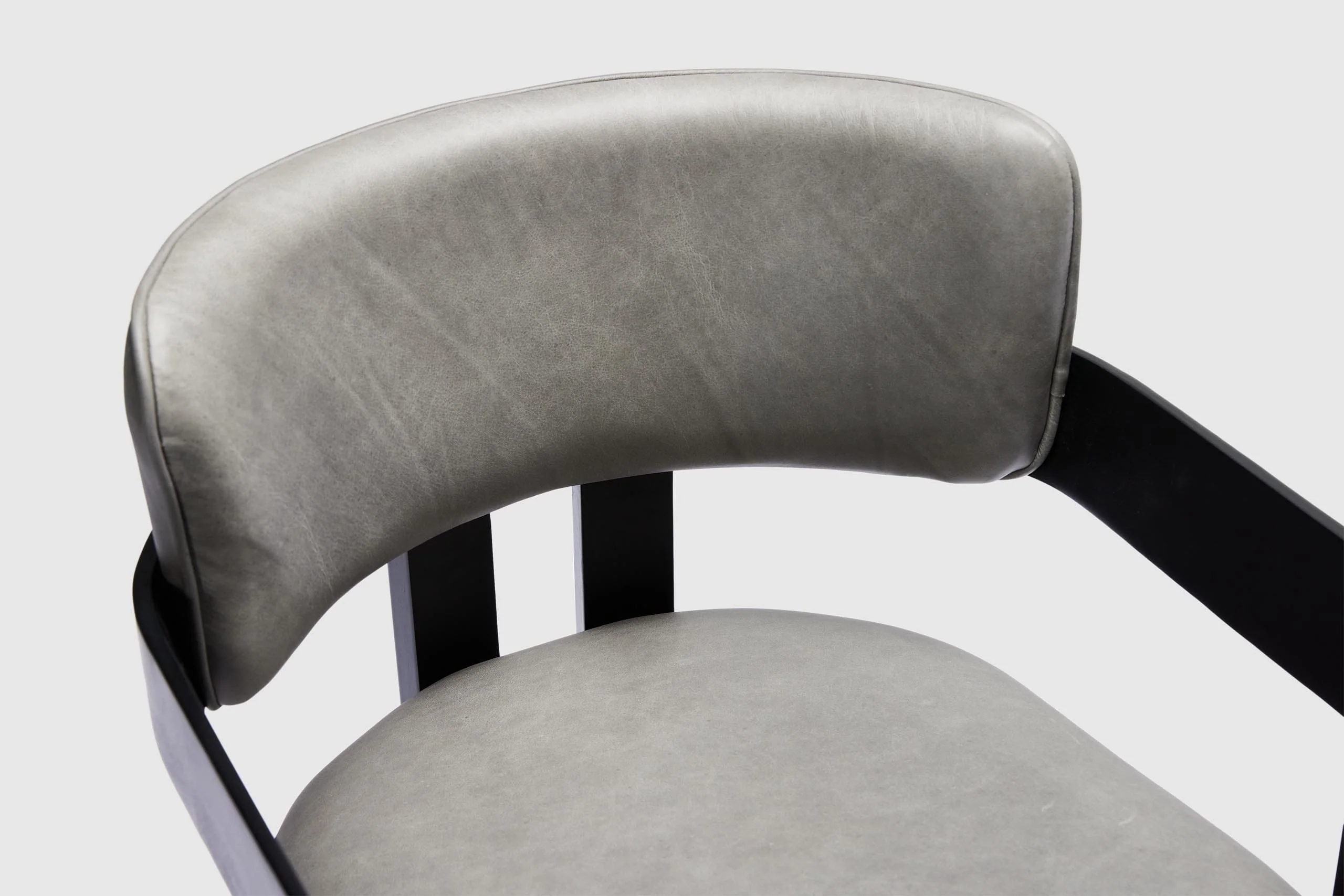 Ellison Armchair - Vintage Ice Grey Leather - Image 8