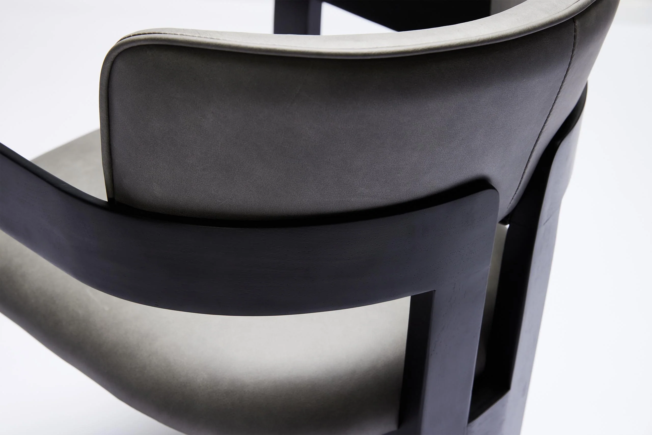 Ellison Armchair - Vintage Ice Grey Leather - Image 9