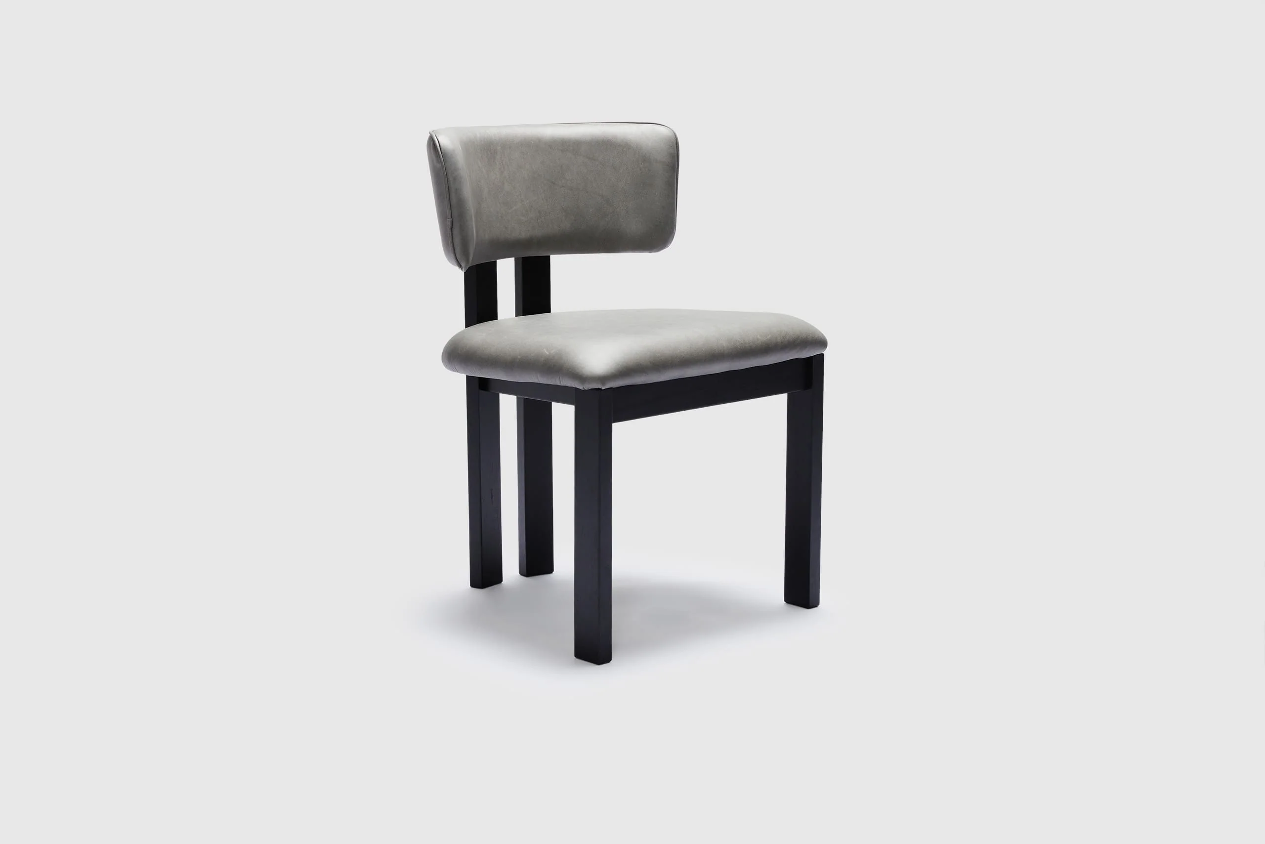 Emery Dining Chair - Vintage Ice Grey Leather - Image 3