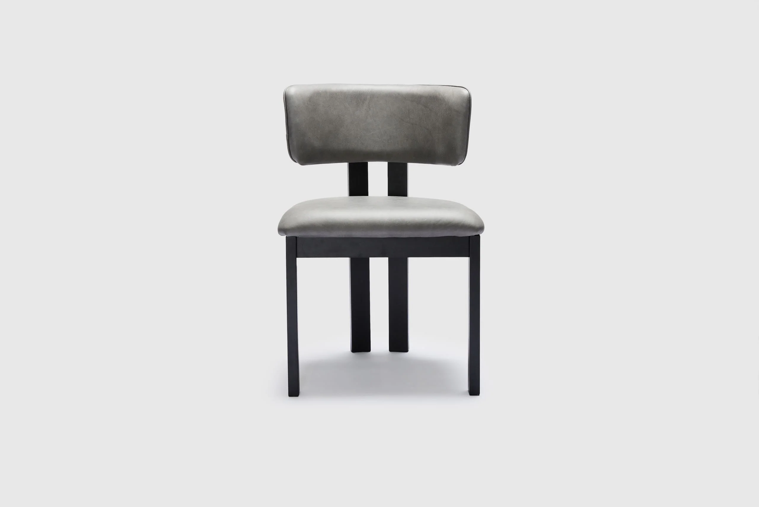 Emery Dining Chair - Vintage Ice Grey Leather - Image 4