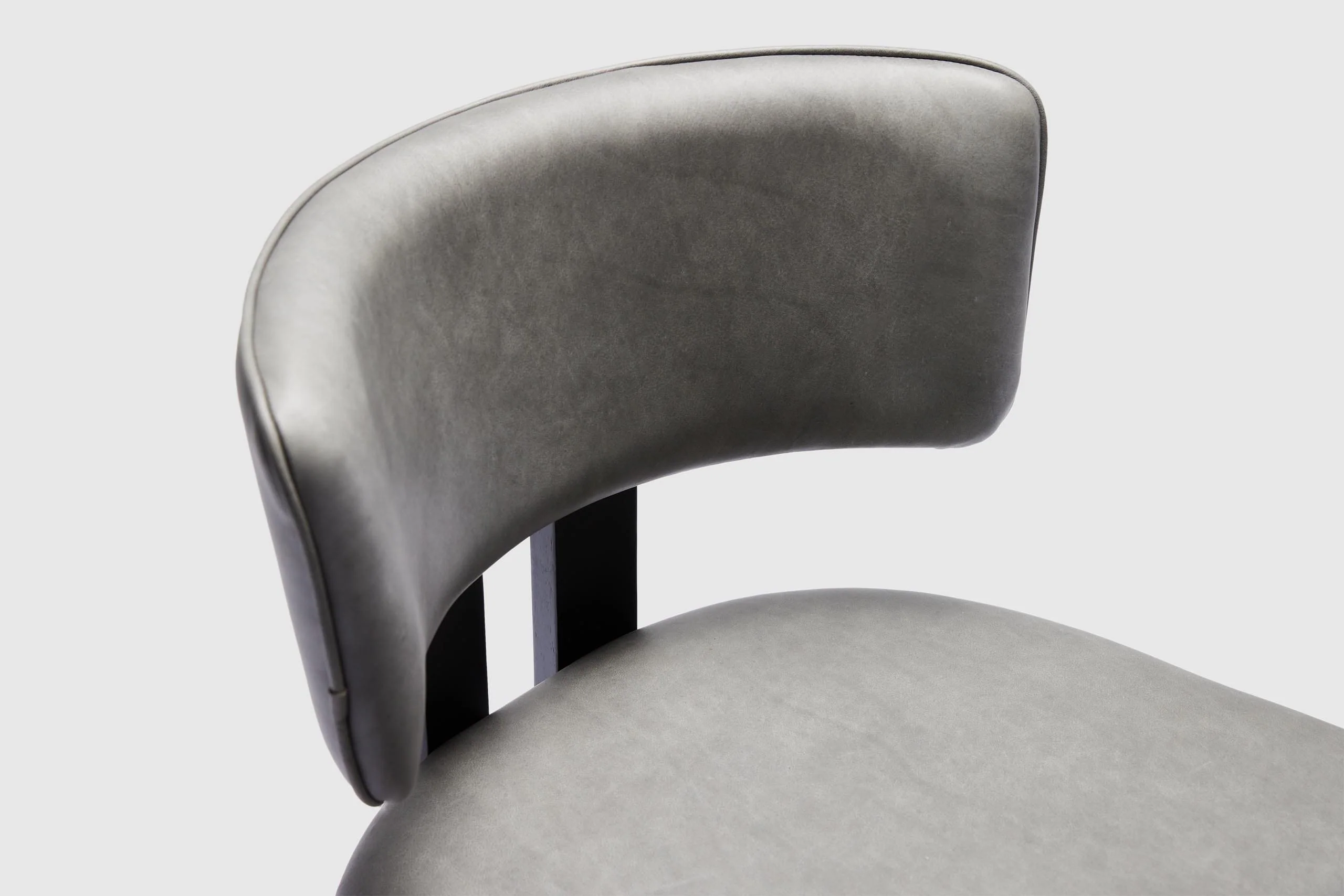 Emery Dining Chair - Vintage Ice Grey Leather - Image 7