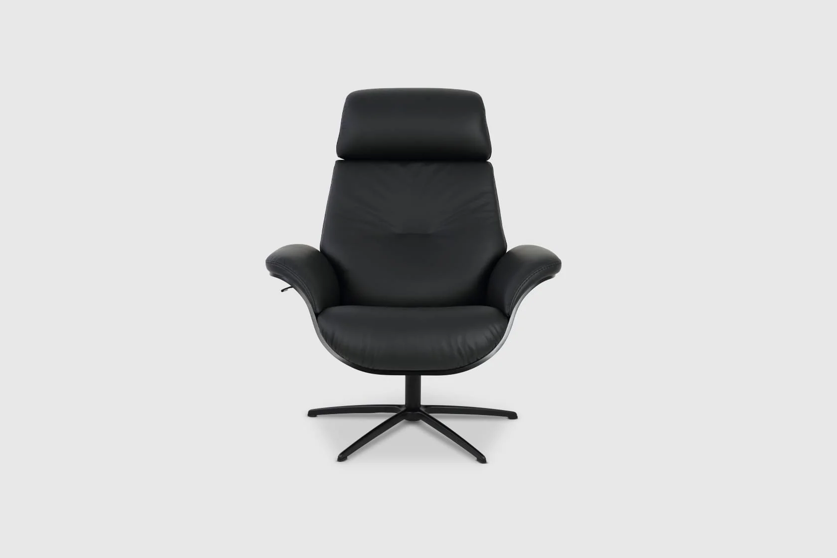 Falcon Fjords Recliner Chair & Ottoman - Black - Image 4