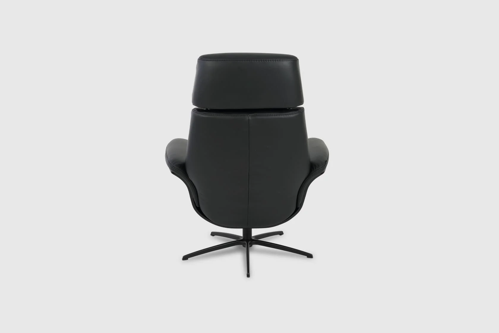 Falcon Fjords Recliner Chair & Ottoman - Black - Image 7
