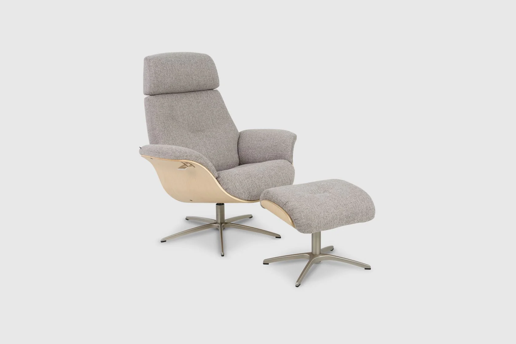 Falcon Fjords Recliner Chair & Ottoman - Fabric - Image 3