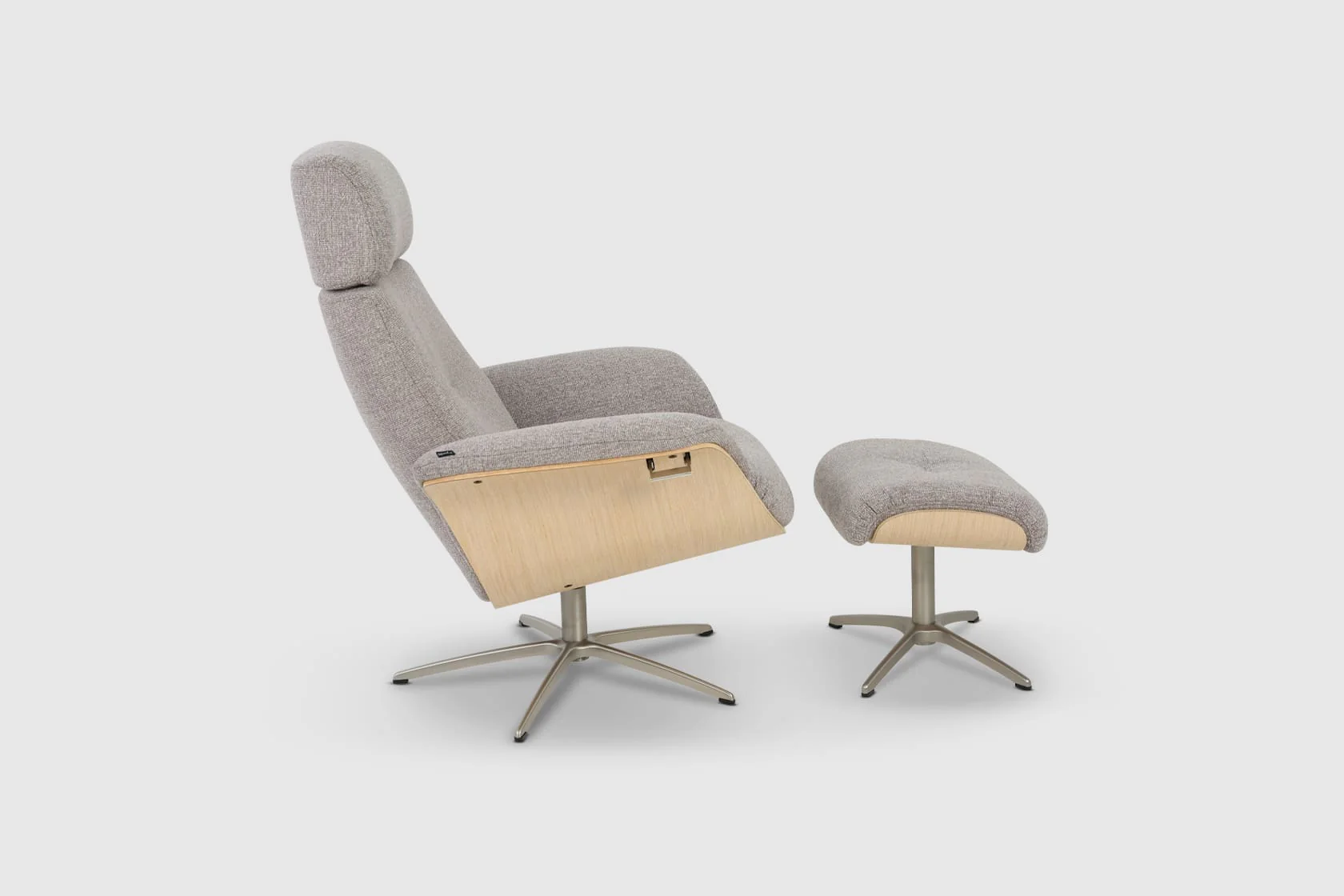 Falcon Fjords Recliner Chair & Ottoman - Fabric - Image 6