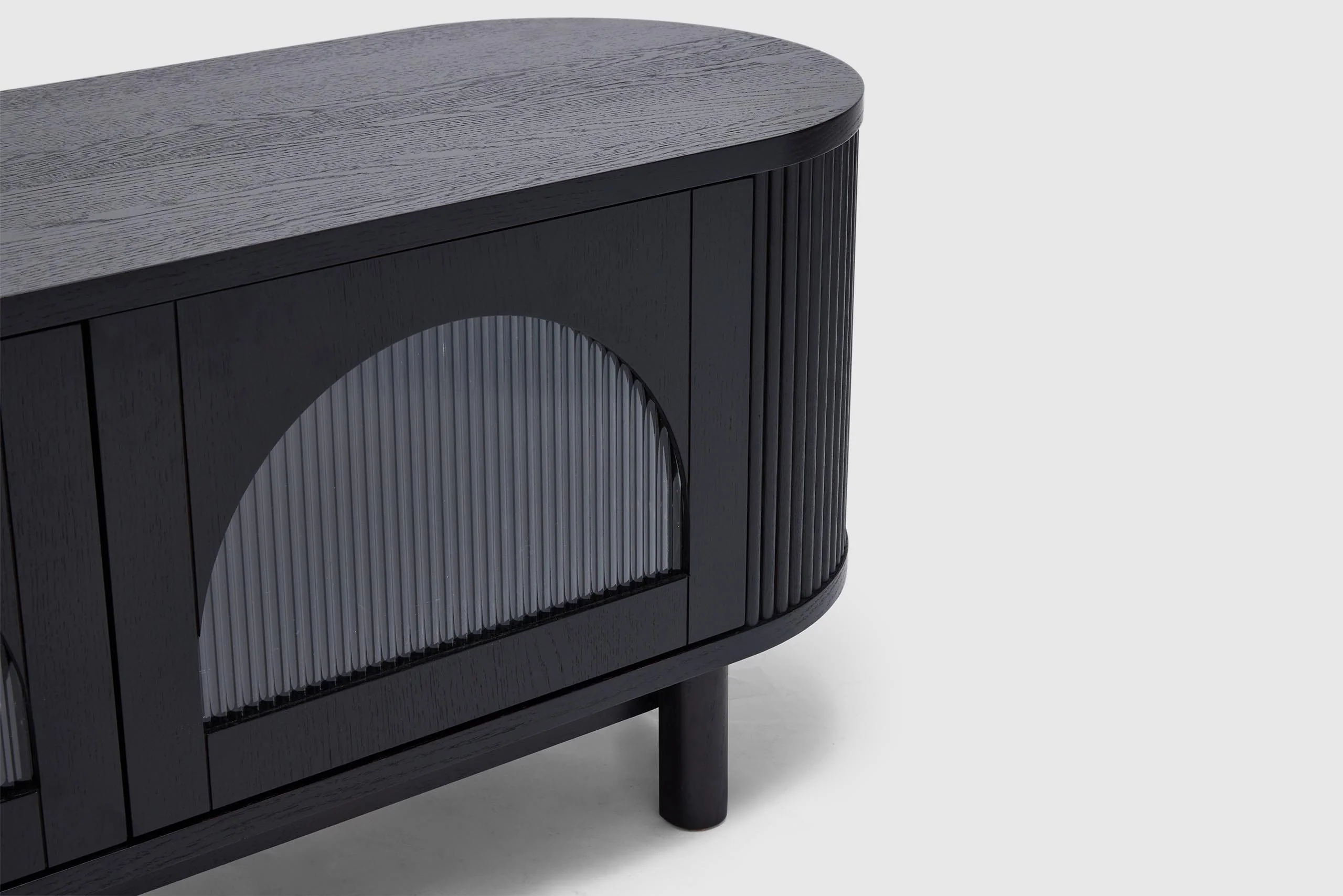 Gloria 3 Door Entertainment Unit - Black - Image 6