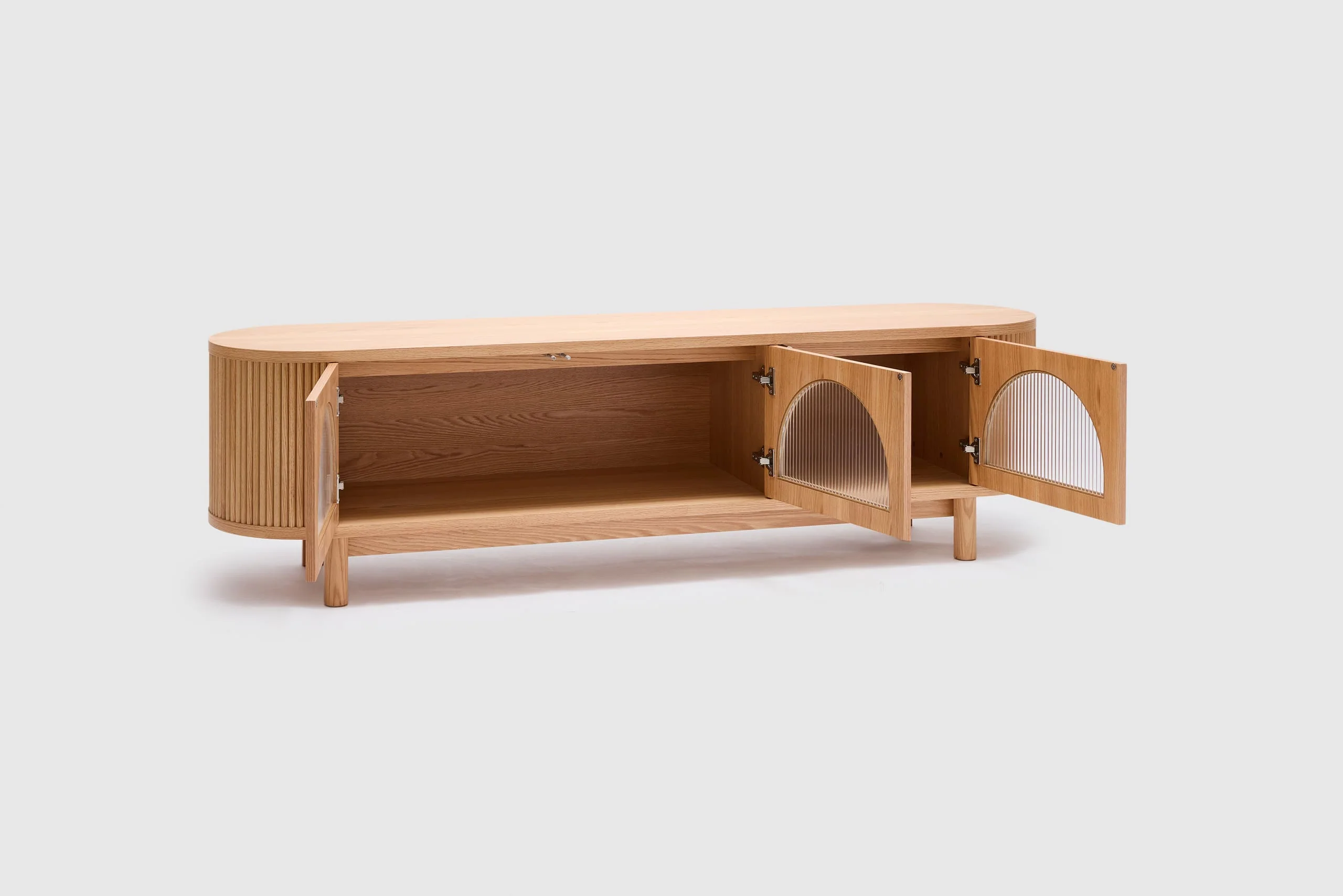 Gloria 3 Door Entertainment Unit - Natural - Image 4