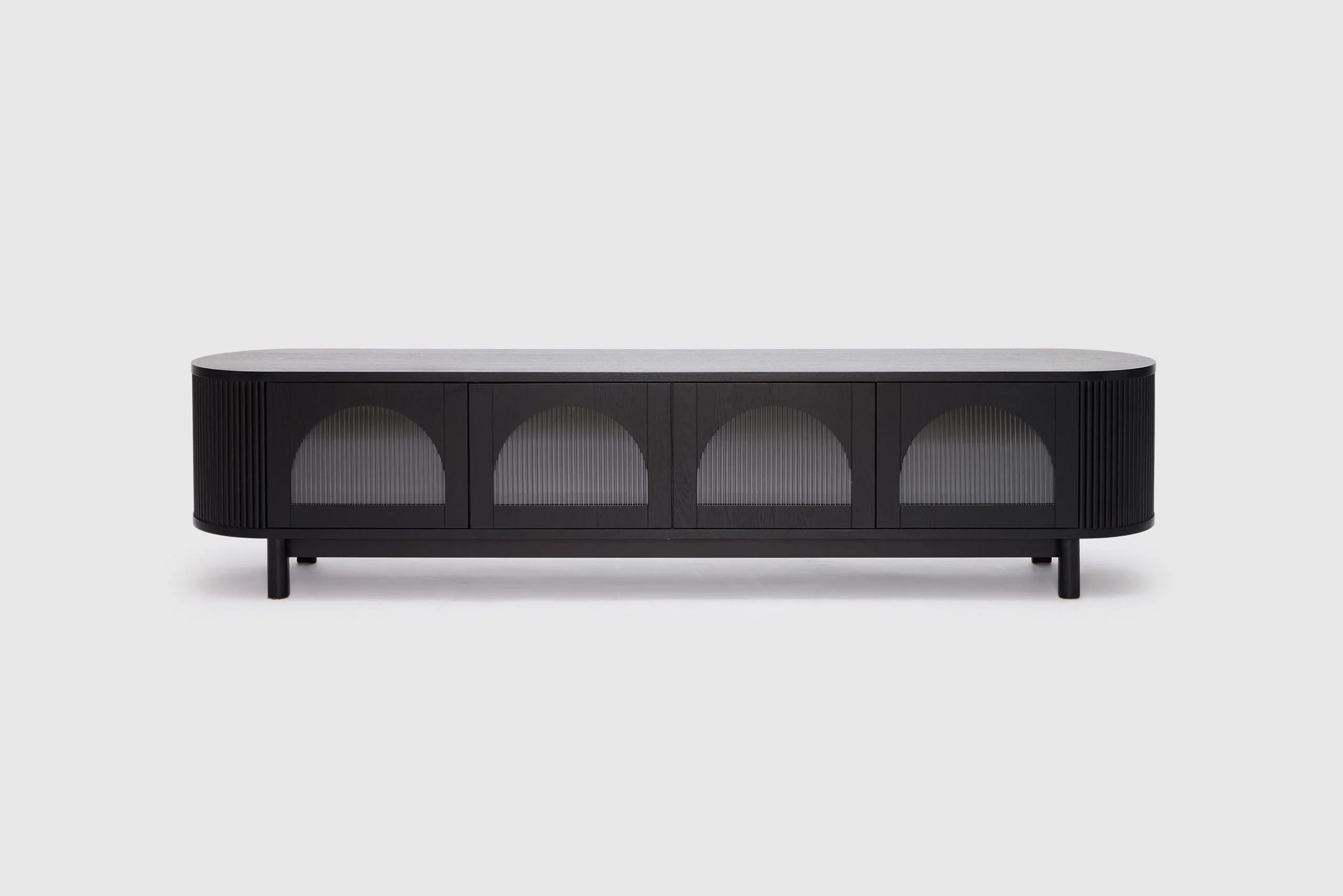 Gloria 4 Door Entertainment Unit - Black - Image 2