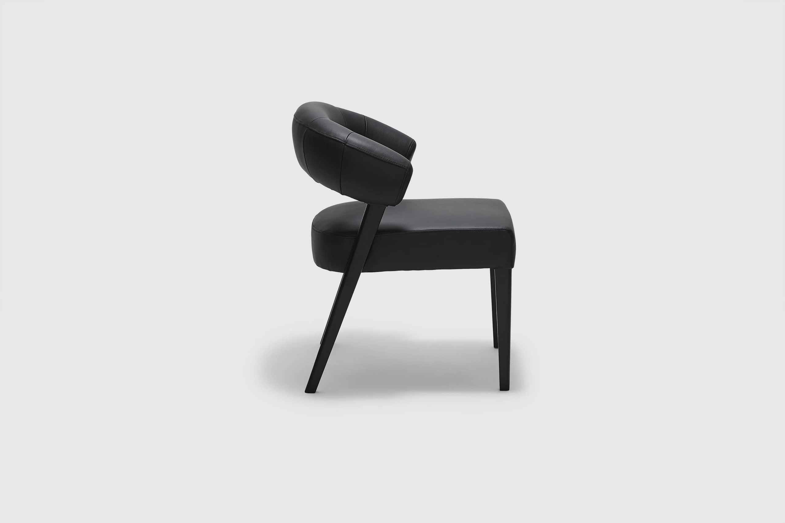 Juliette Dining Chair - Black Leather - Image 4