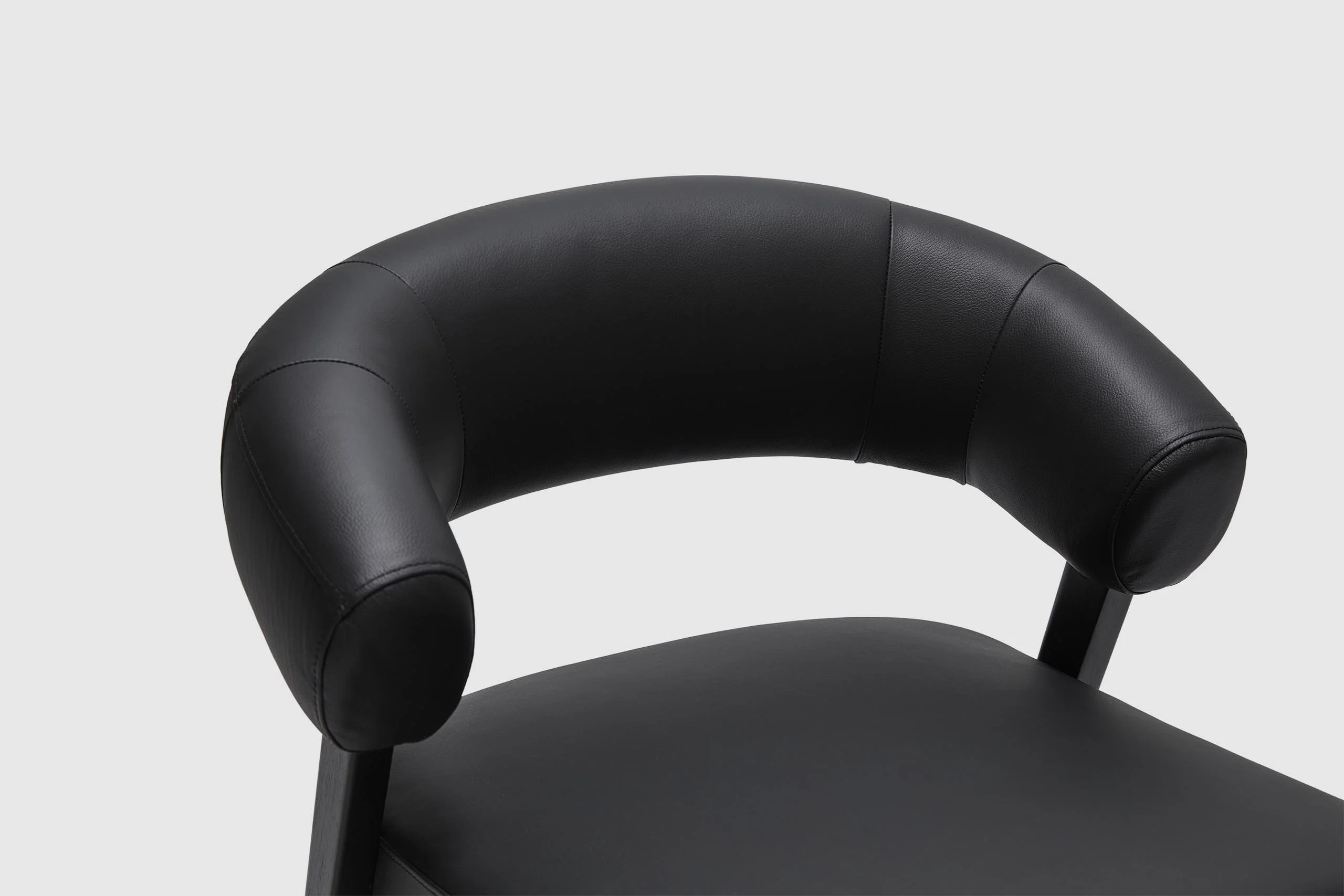 Juliette Dining Chair - Black Leather - Image 5