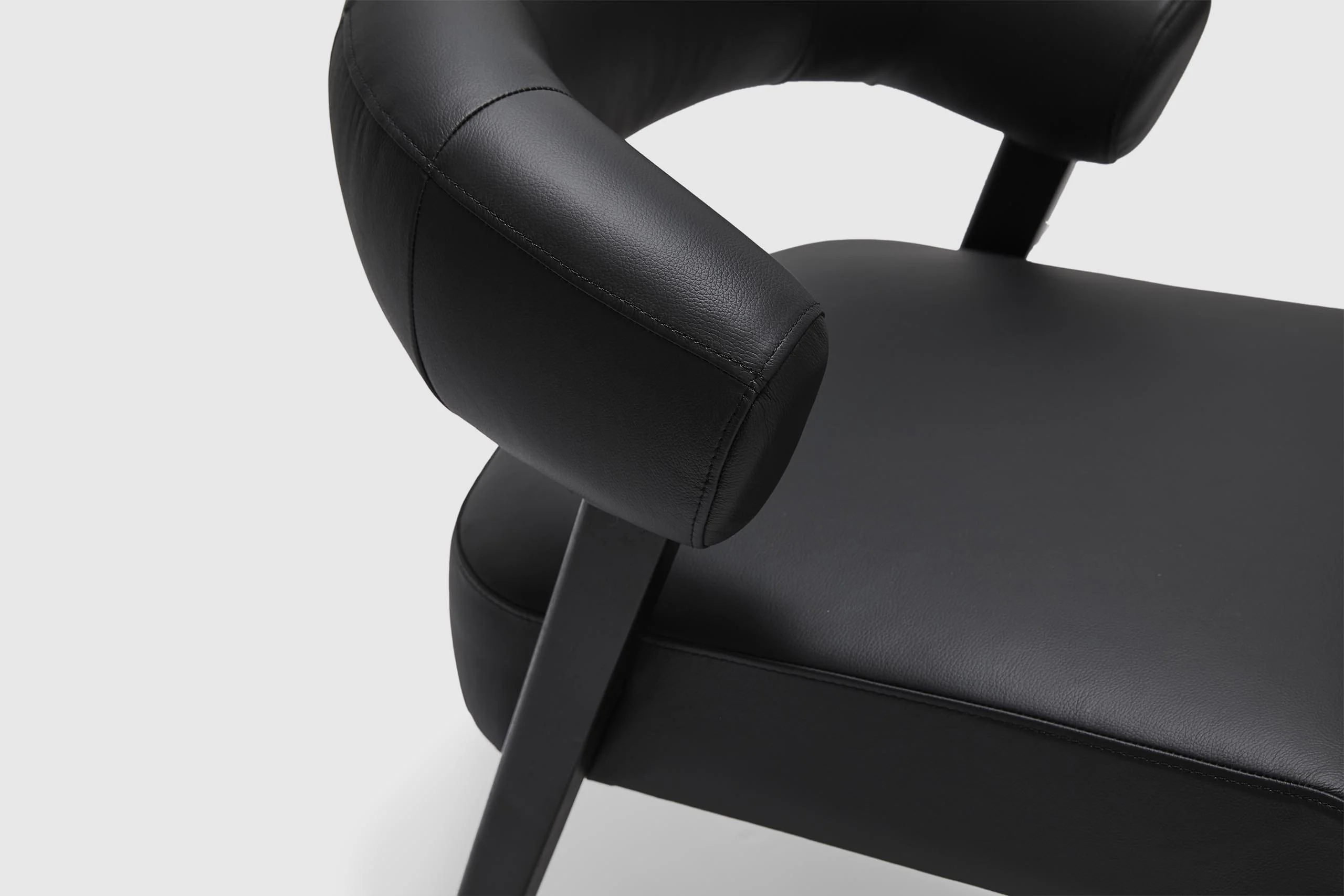 Juliette Dining Chair - Black Leather - Image 7