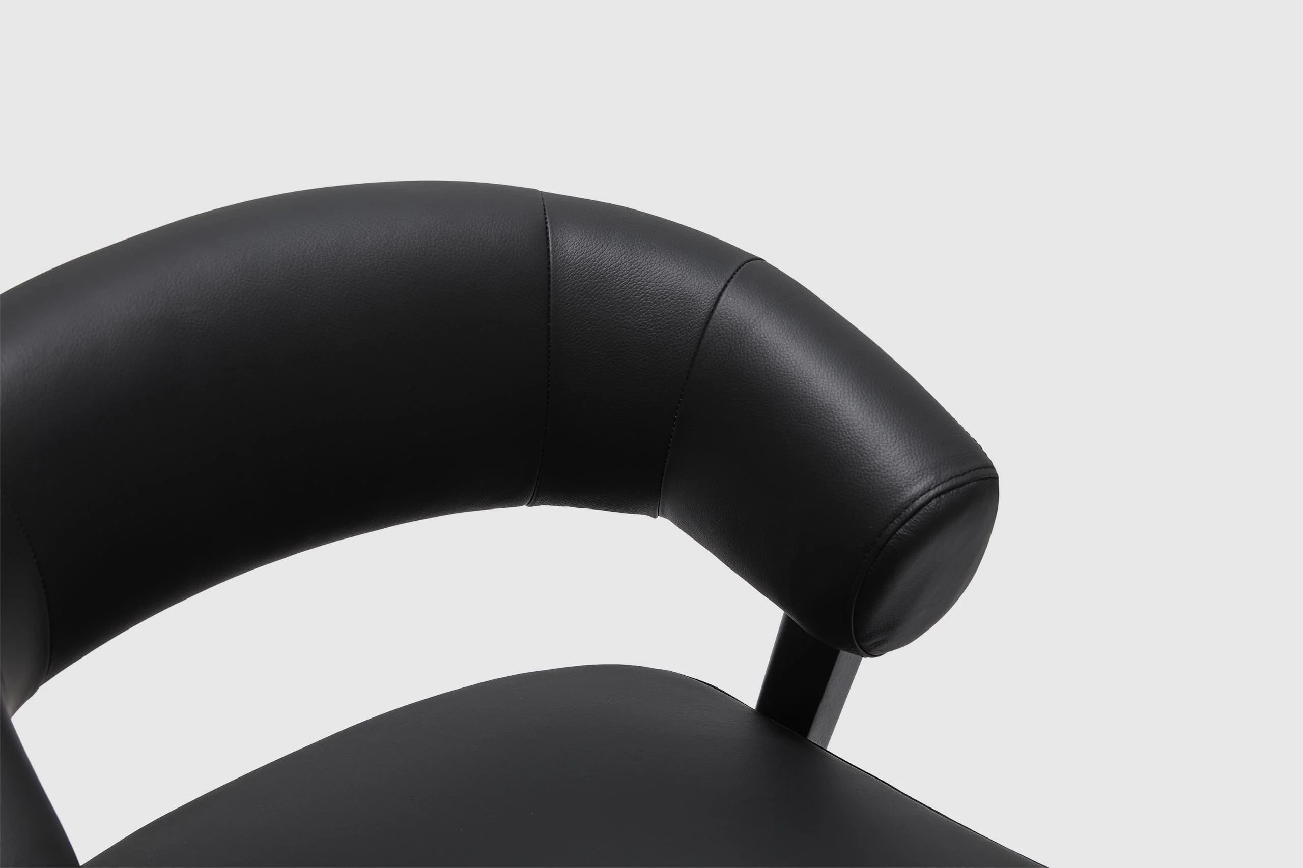 Juliette Dining Chair - Black Leather - Image 8