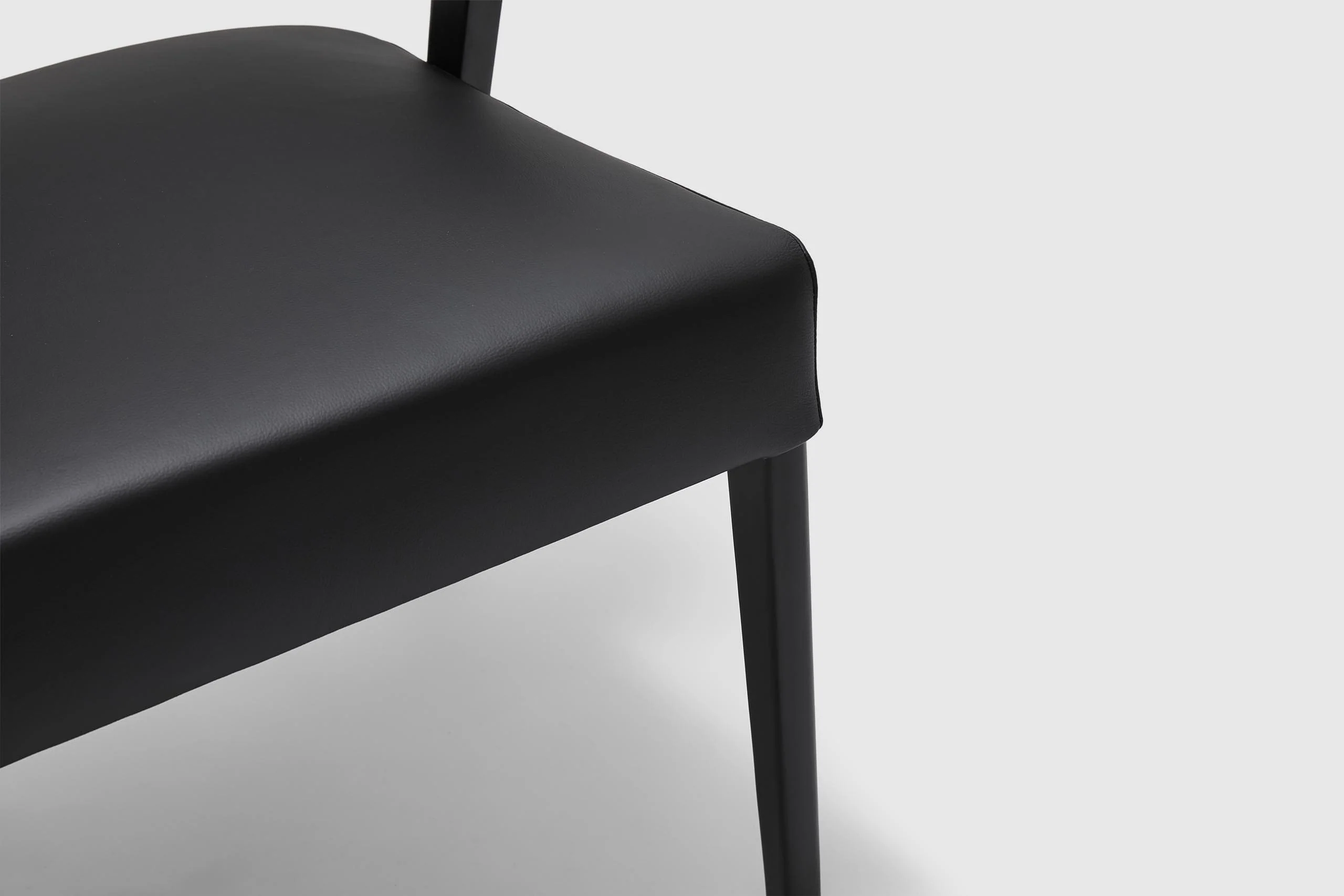 Juliette Dining Chair - Black Leather - Image 9