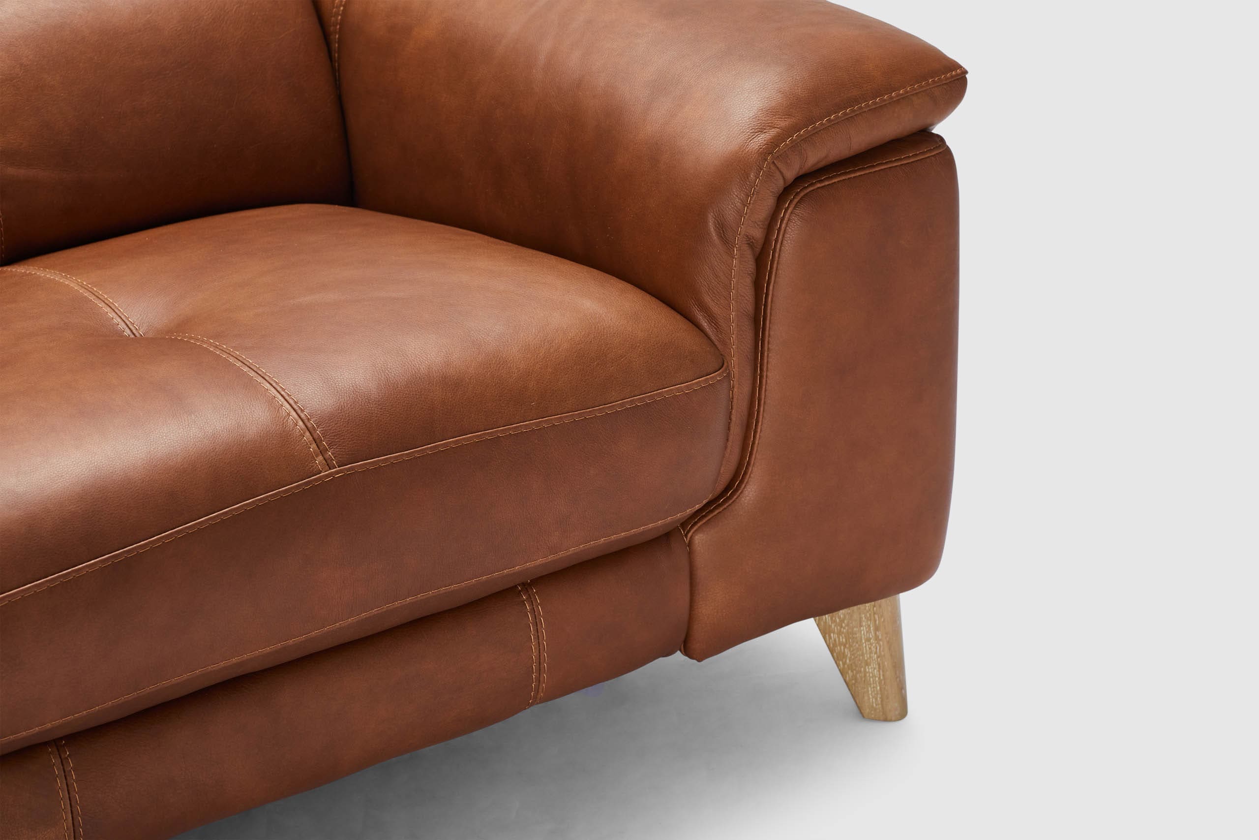 Kelly 2.5 Seater Dual Electric Recliners And Adjustable Headrests - Vintage Leather - Image 12