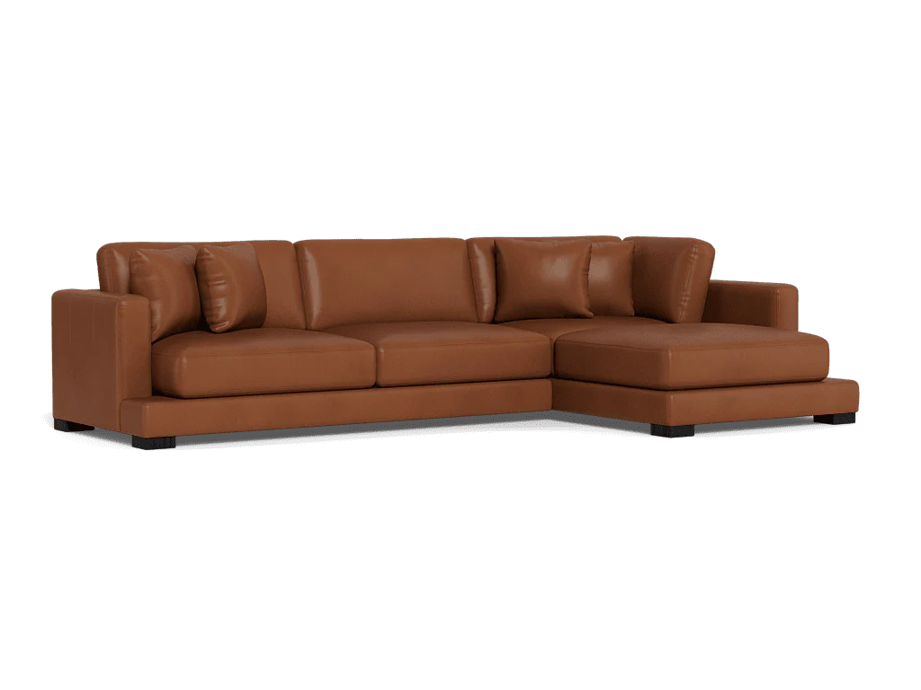 Kimona 3 Seater Plus Right Chaise - Leather - Image 3