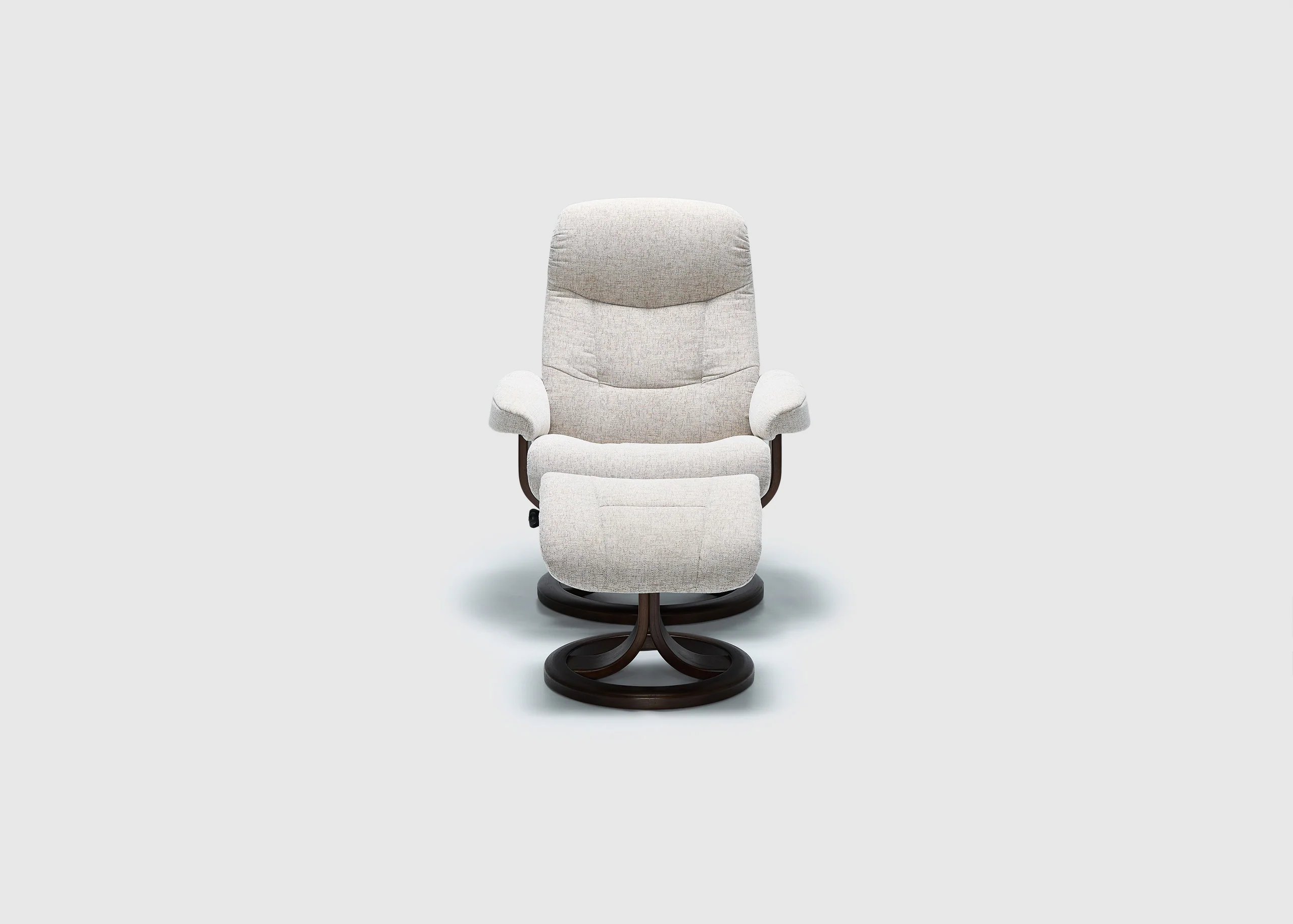 Muldal Fjords Recliner Chair + Footstool - Fabric - Image 4
