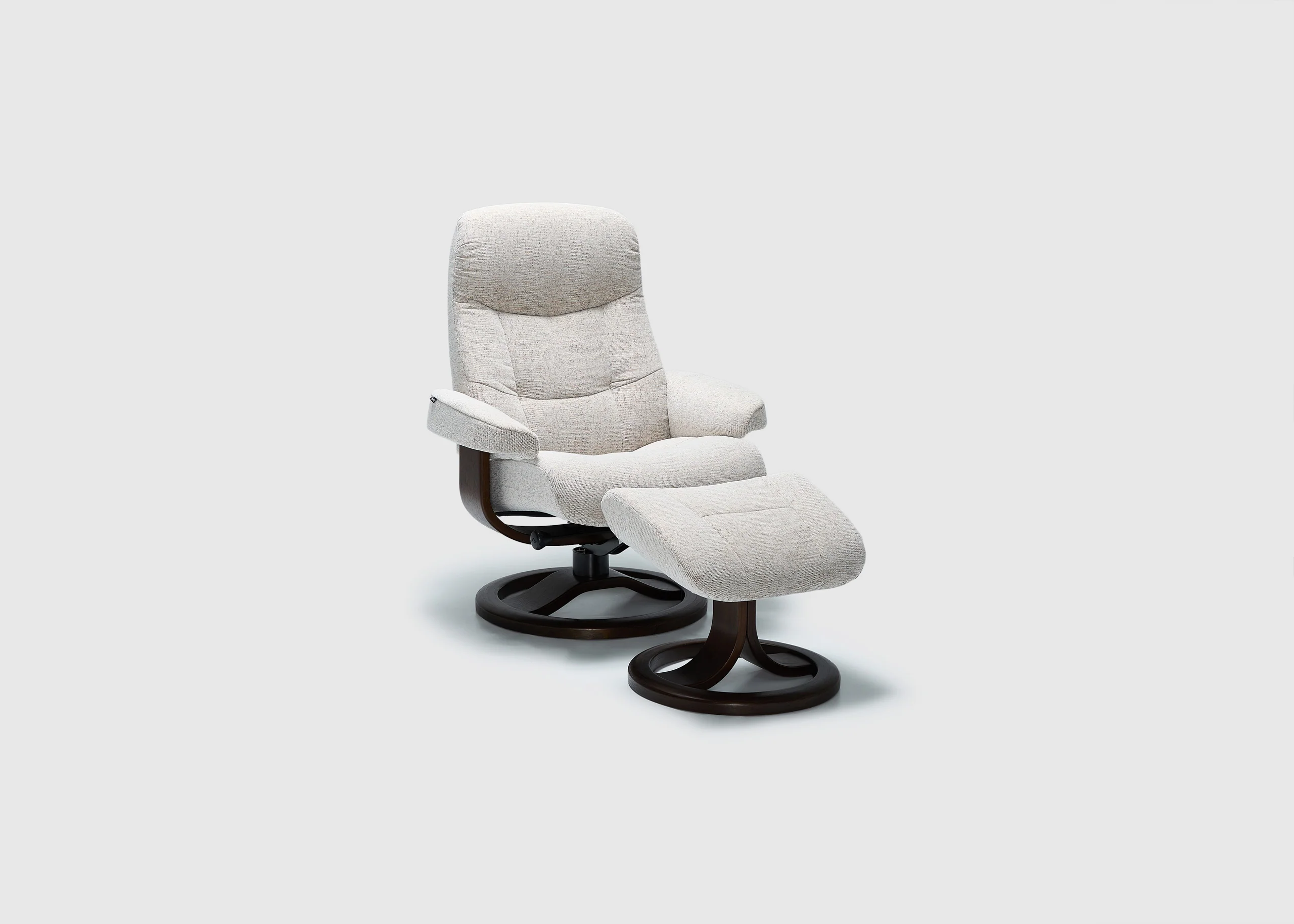 Muldal Fjords Recliner Chair + Footstool - Fabric - Image 6