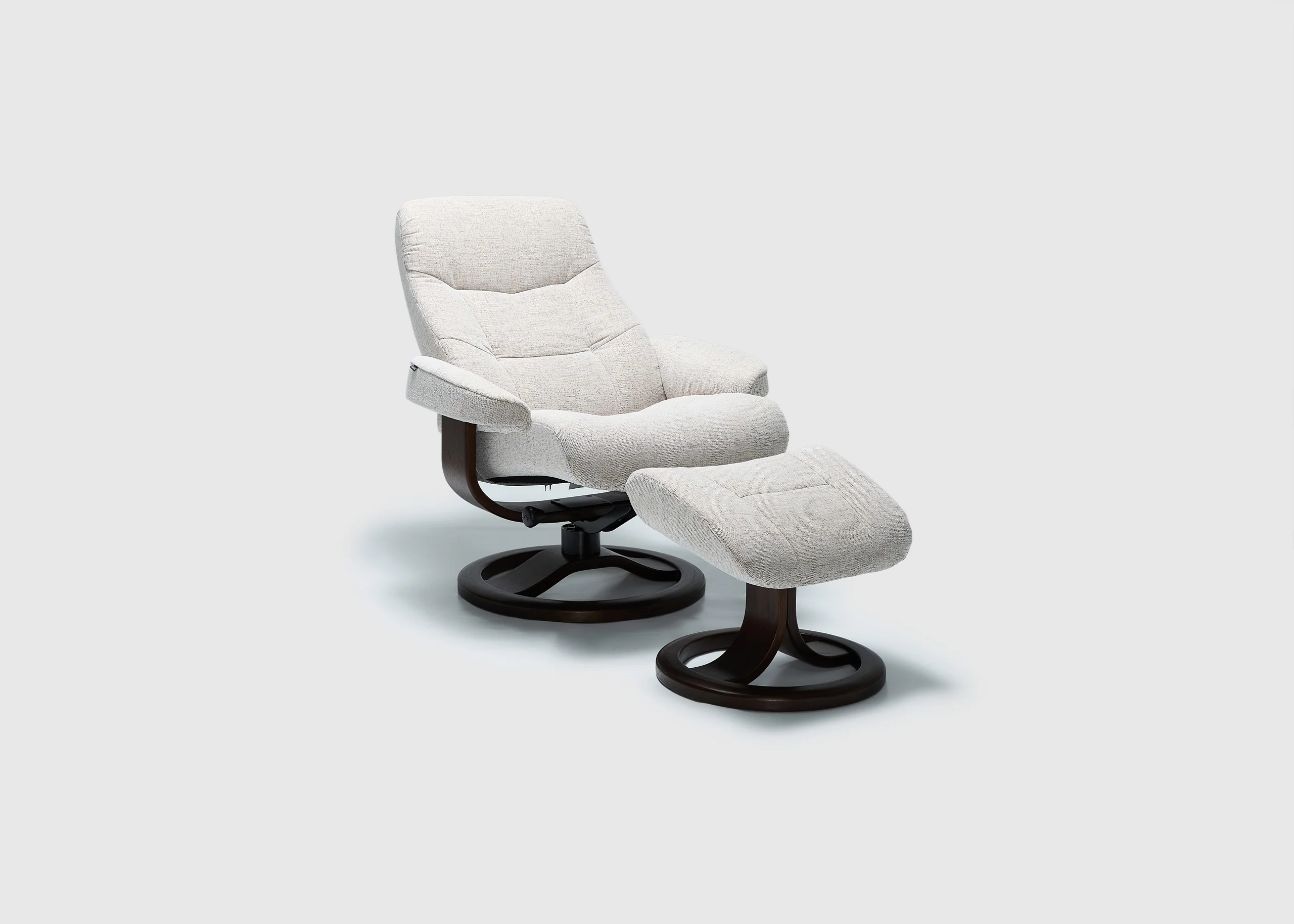Muldal Fjords Recliner Chair + Footstool - Fabric - Image 7