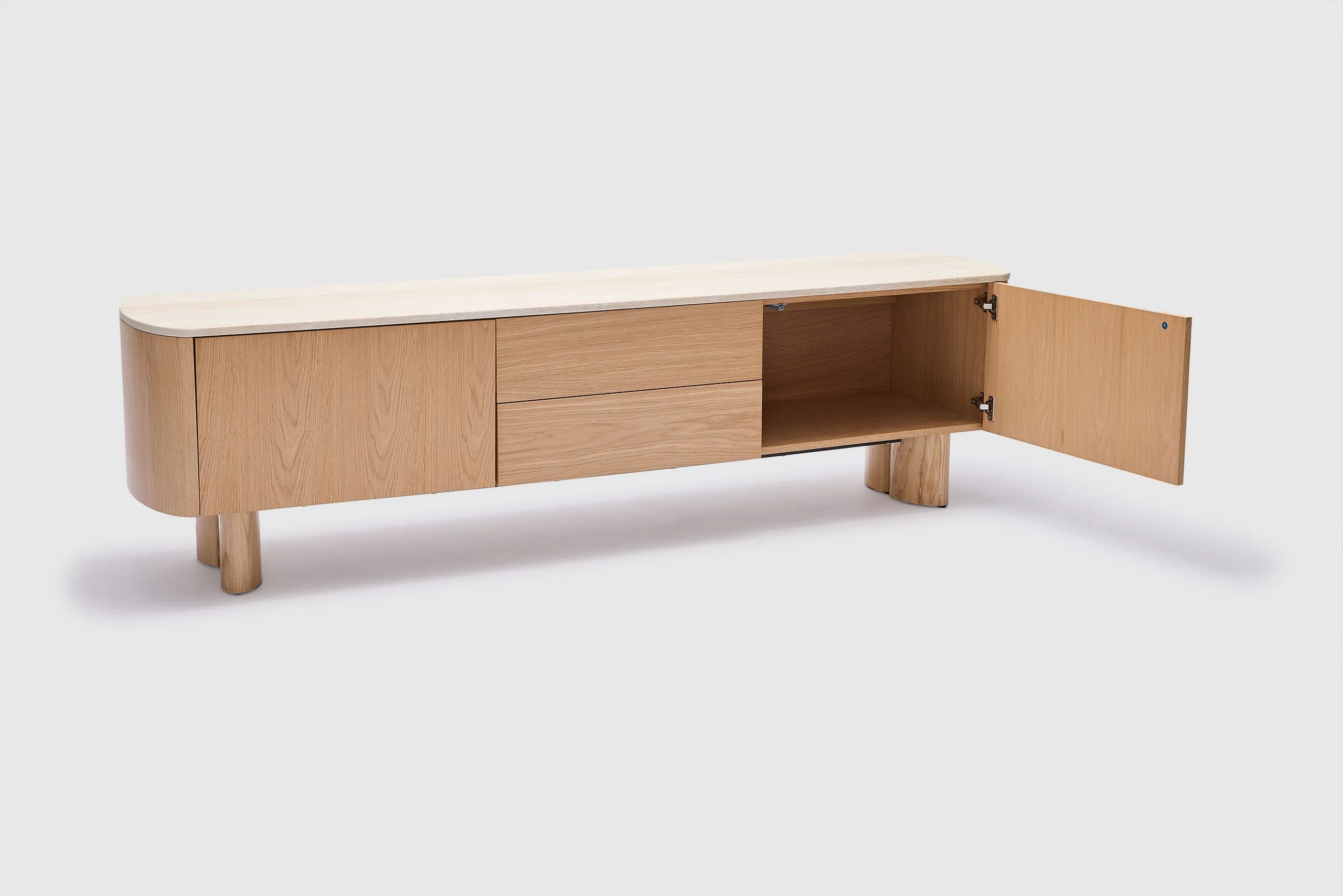 Paragi Travertine Entertainment Unit - Image 3