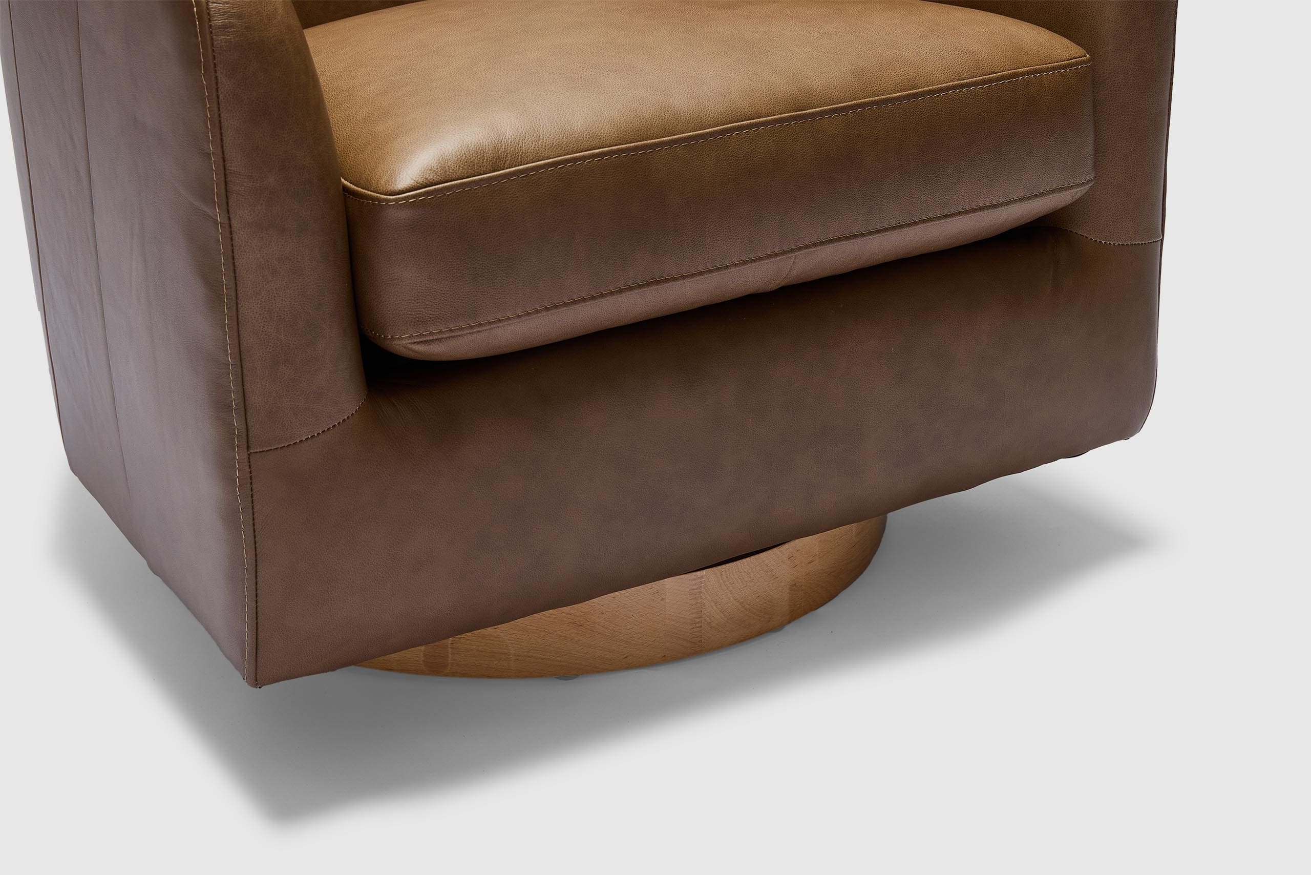 Rozelle Swivel Chair - Leather - Image 6
