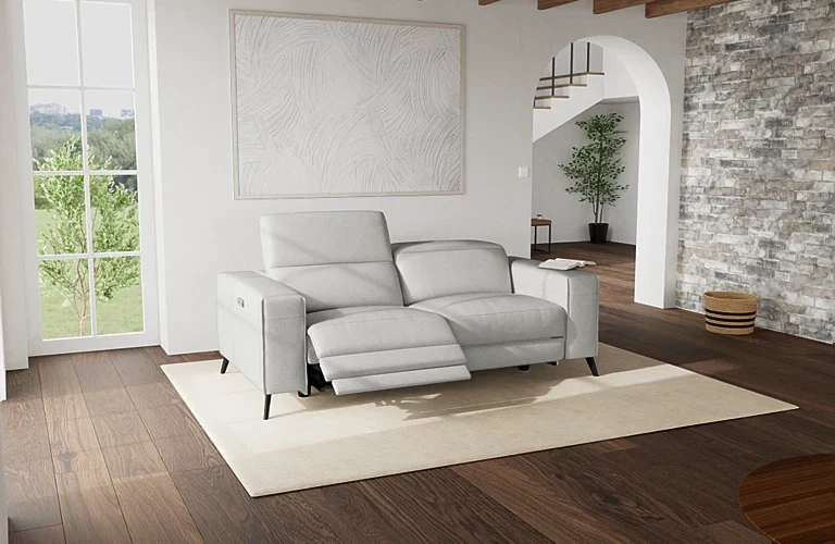 Sloane 3 Seater Dual Electric Recliners With Electric Headrests - Fabric - Image 2