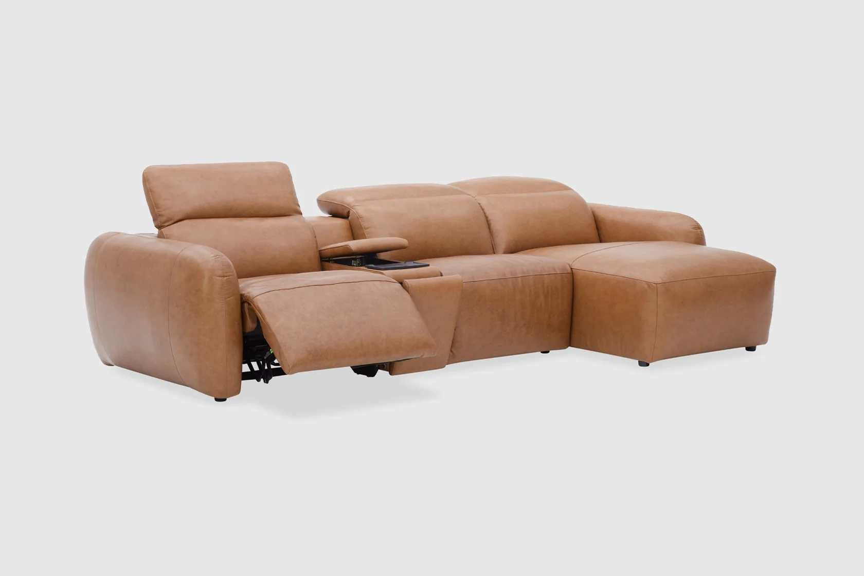 Sorelle 2.5 Seater + Chaise - Leather - Image 7