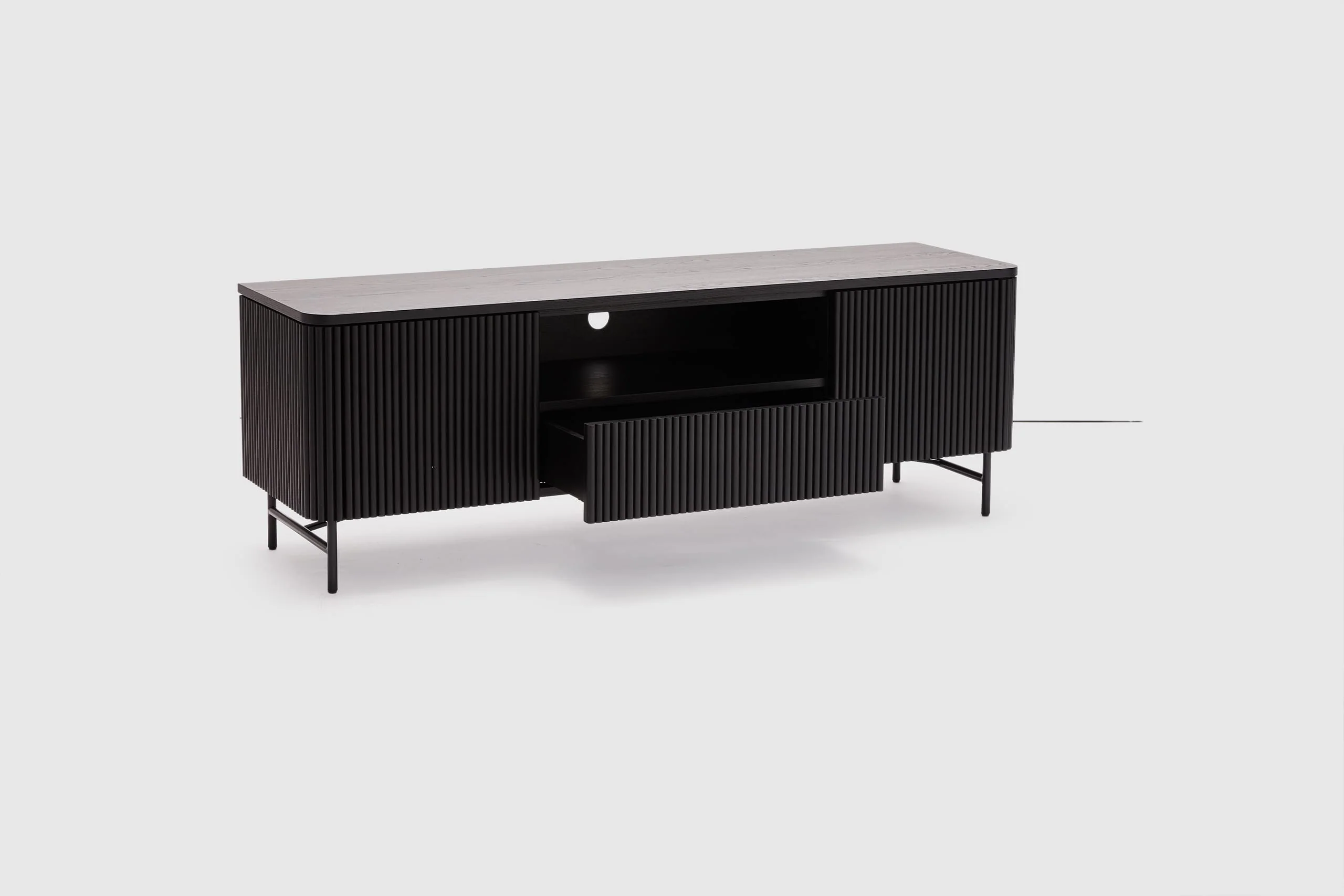 Soren Entertainment Unit 160cm - Black - Image 4