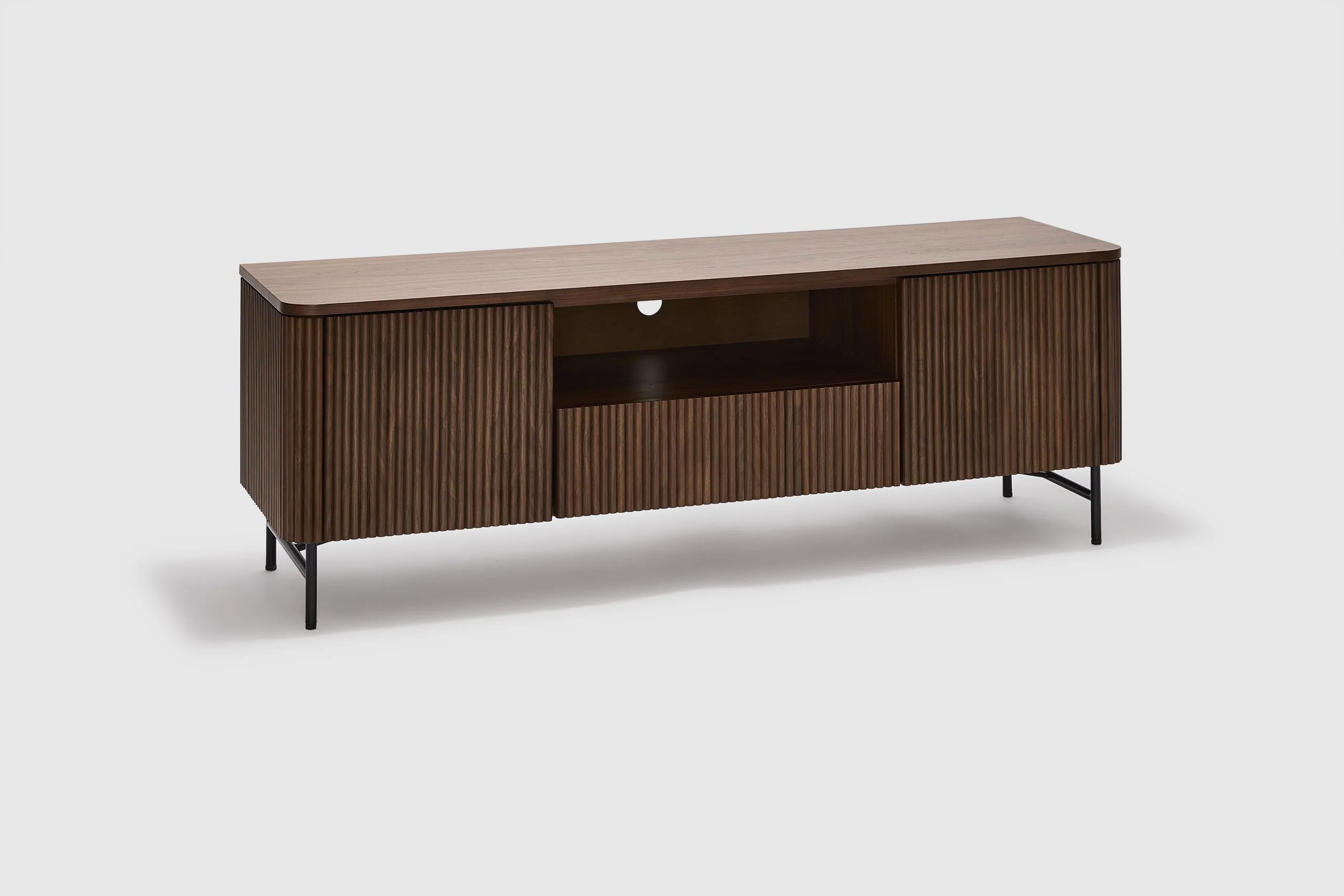 Soren Entertainment Unit 160cm - Walnut - Image 3