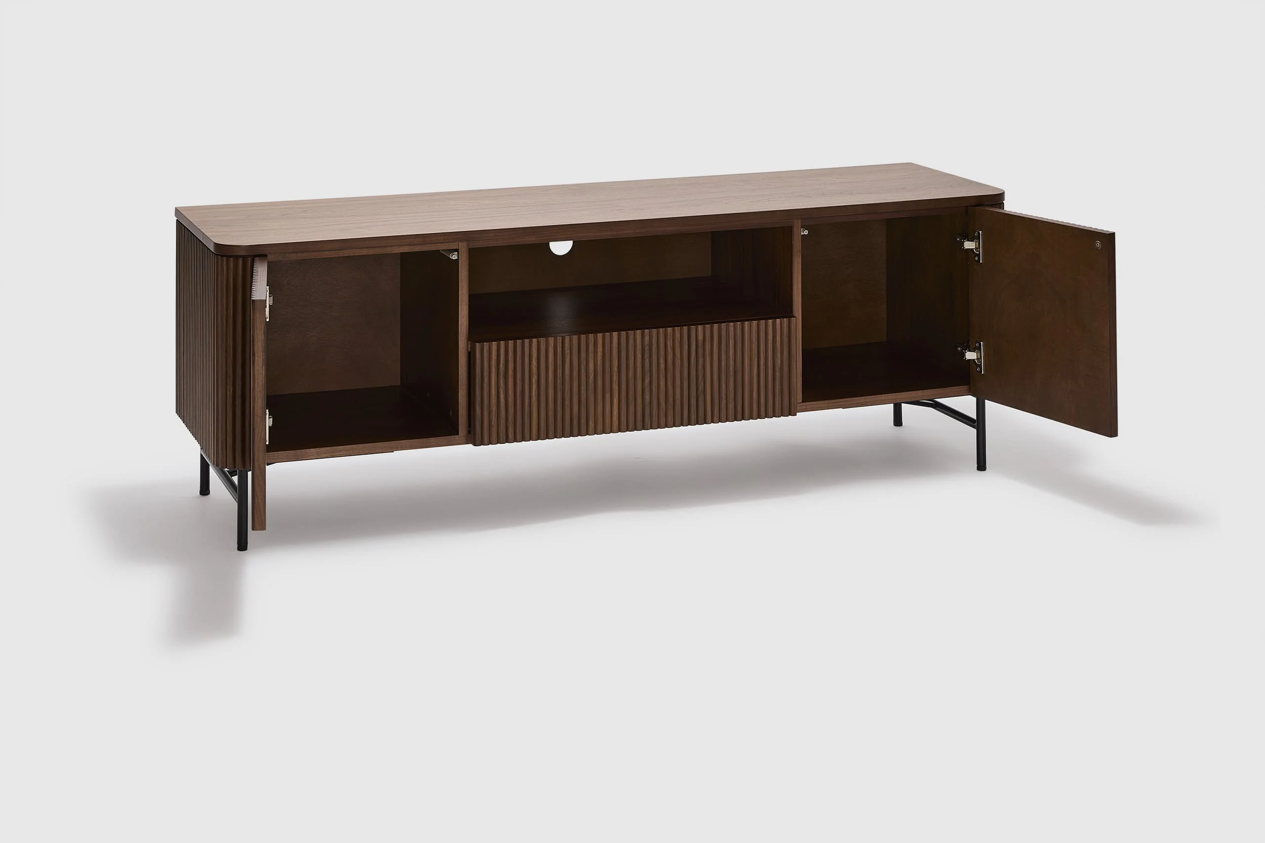 Soren Entertainment Unit 160cm - Walnut - Image 5