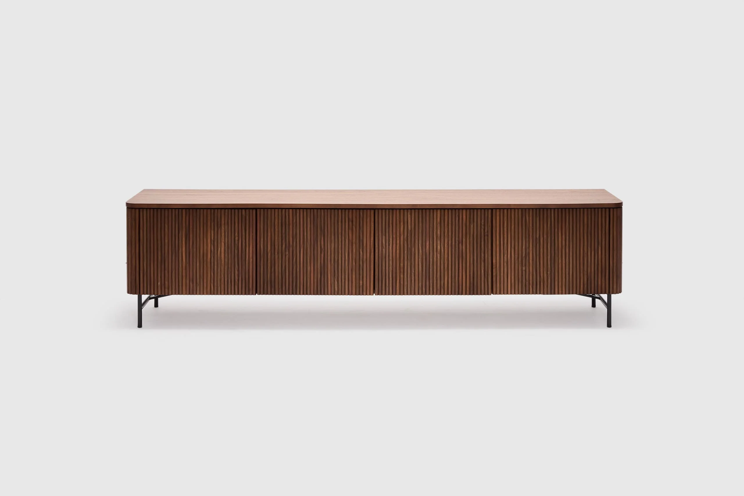 Soren Entertainment Unit 218cm - Walnut - Image 2