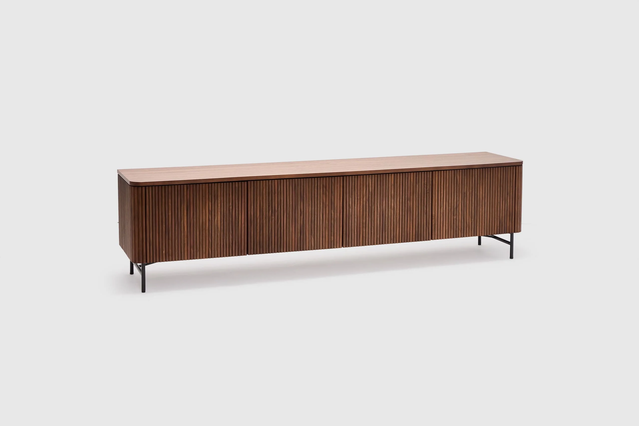 Soren Entertainment Unit 218cm - Walnut - Image 3