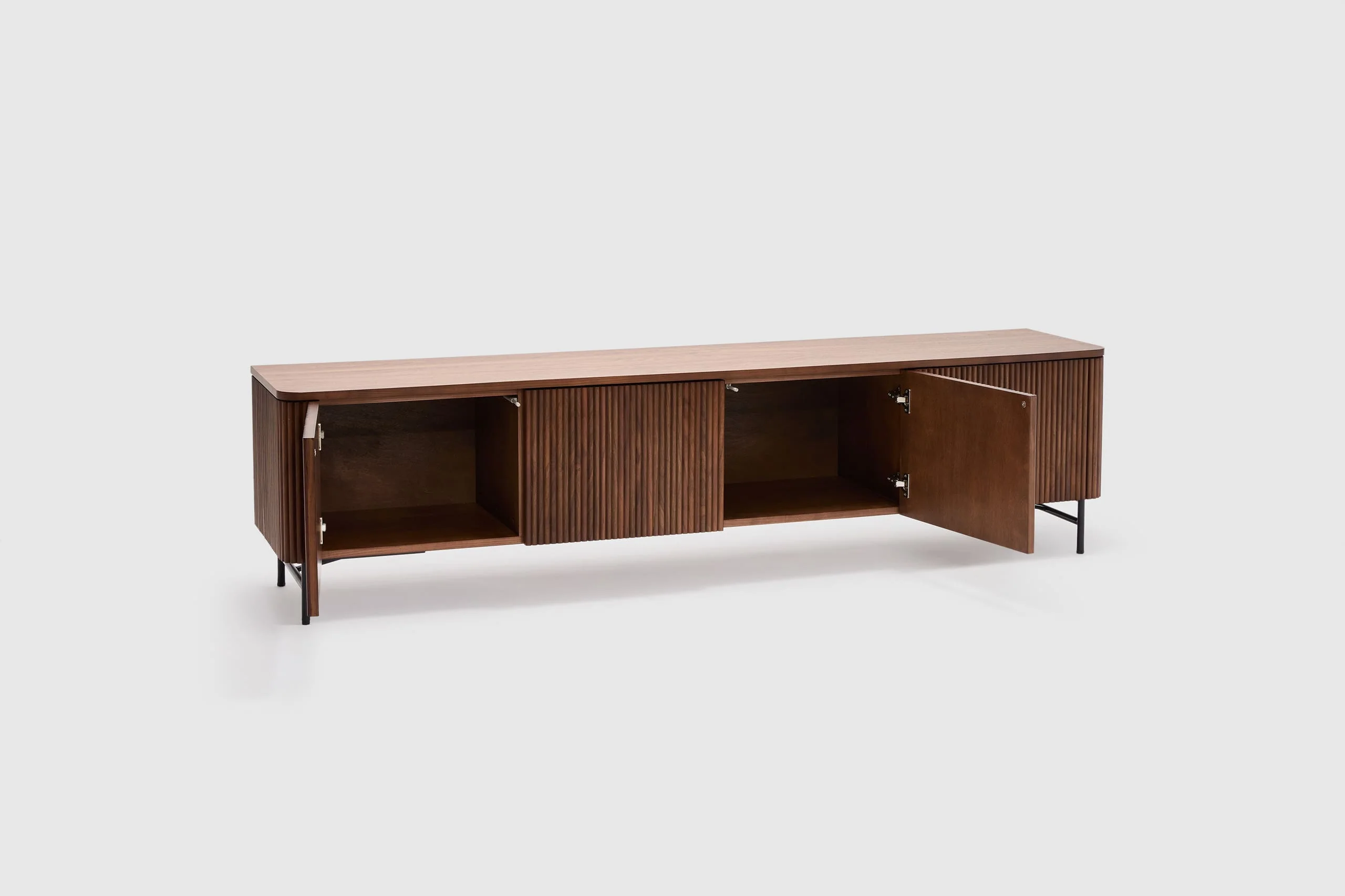 Soren Entertainment Unit 218cm - Walnut - Image 6