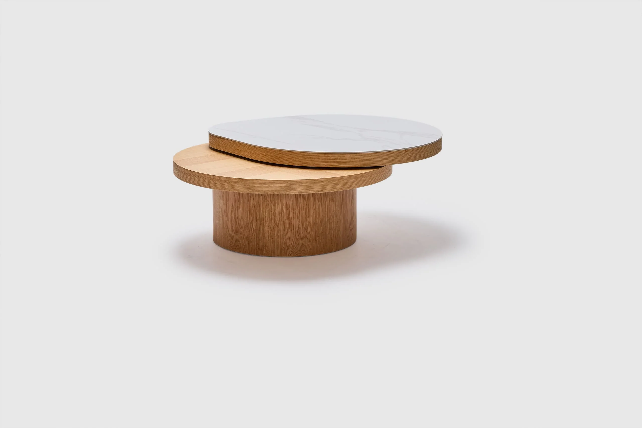 Tear Drop Coffee Table - Natural/Ceramic - Image 3