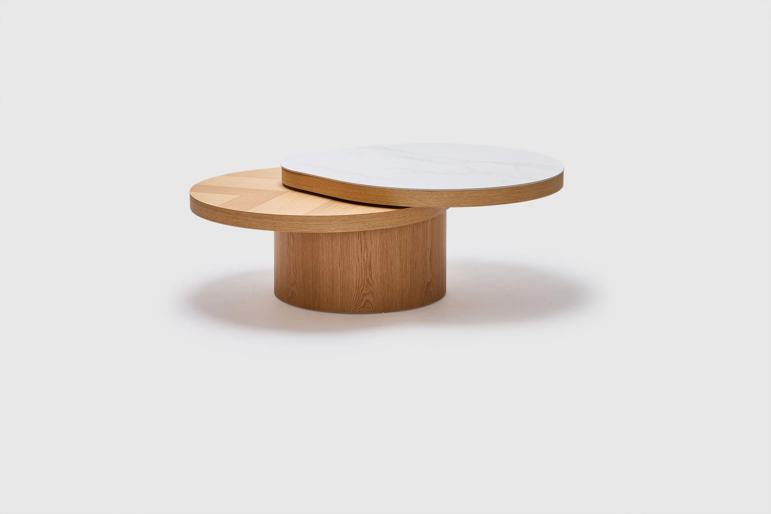 Tear Drop Coffee Table - Natural/Ceramic - Image 4
