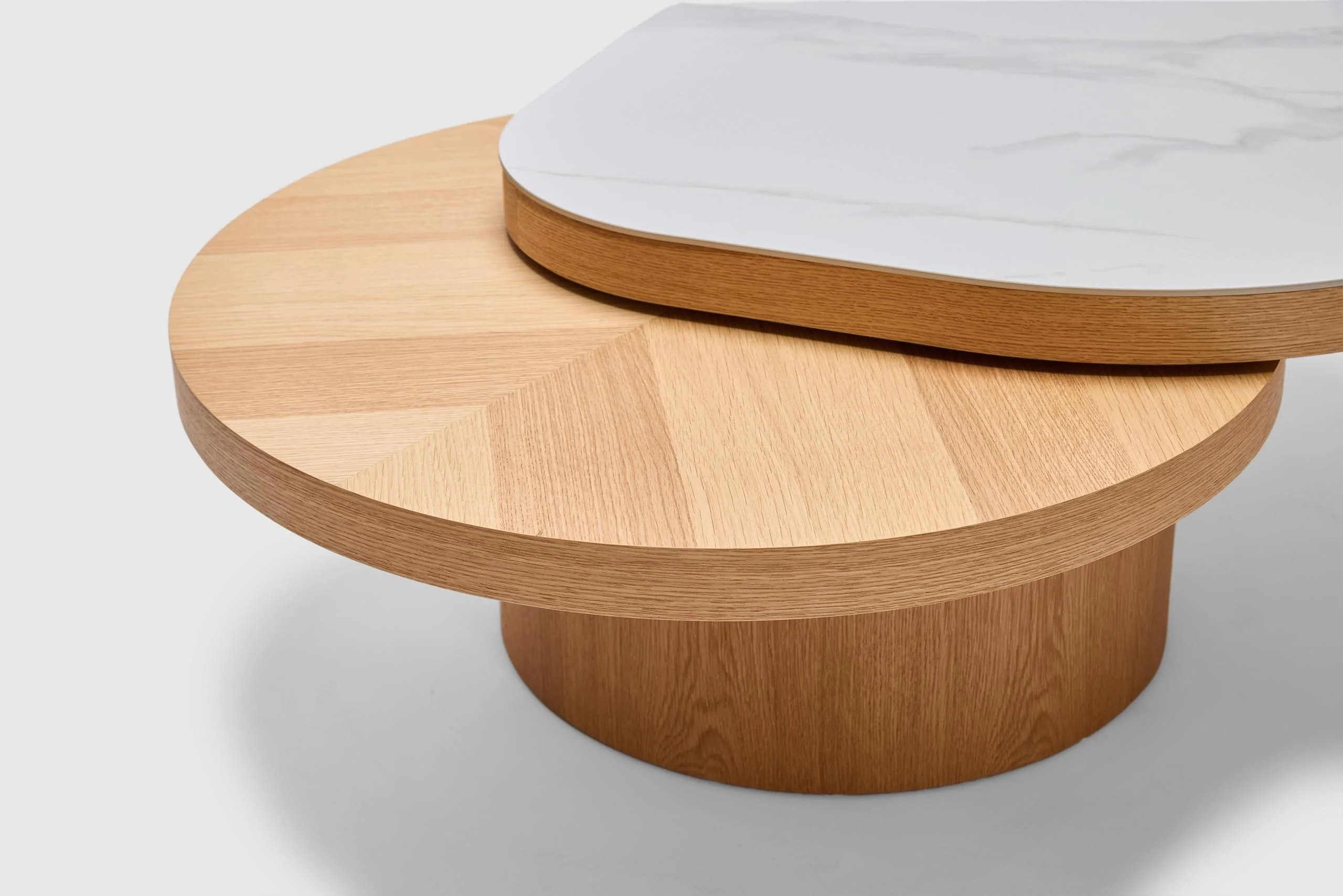 Tear Drop Coffee Table - Natural/Ceramic - Image 5