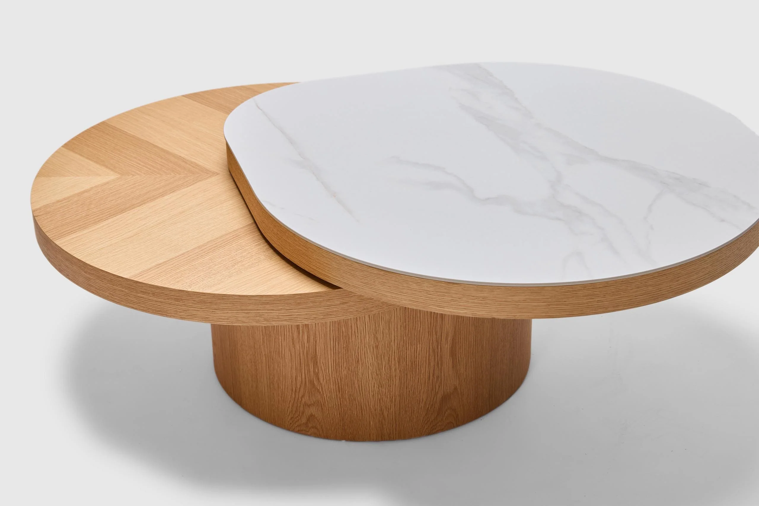 Tear Drop Coffee Table - Natural/Ceramic - Image 6